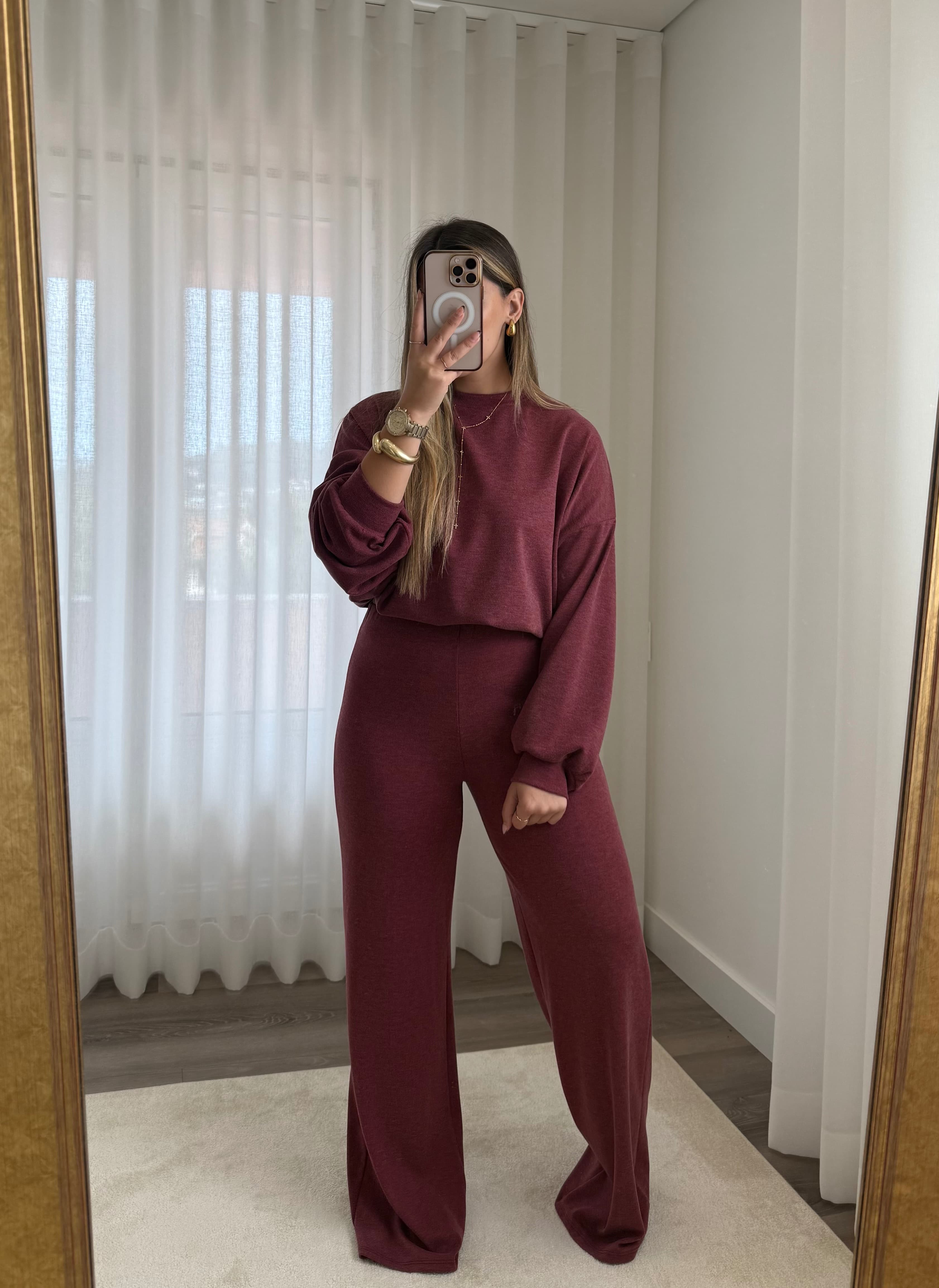 Conjunto Chill Mood Bordeaux 