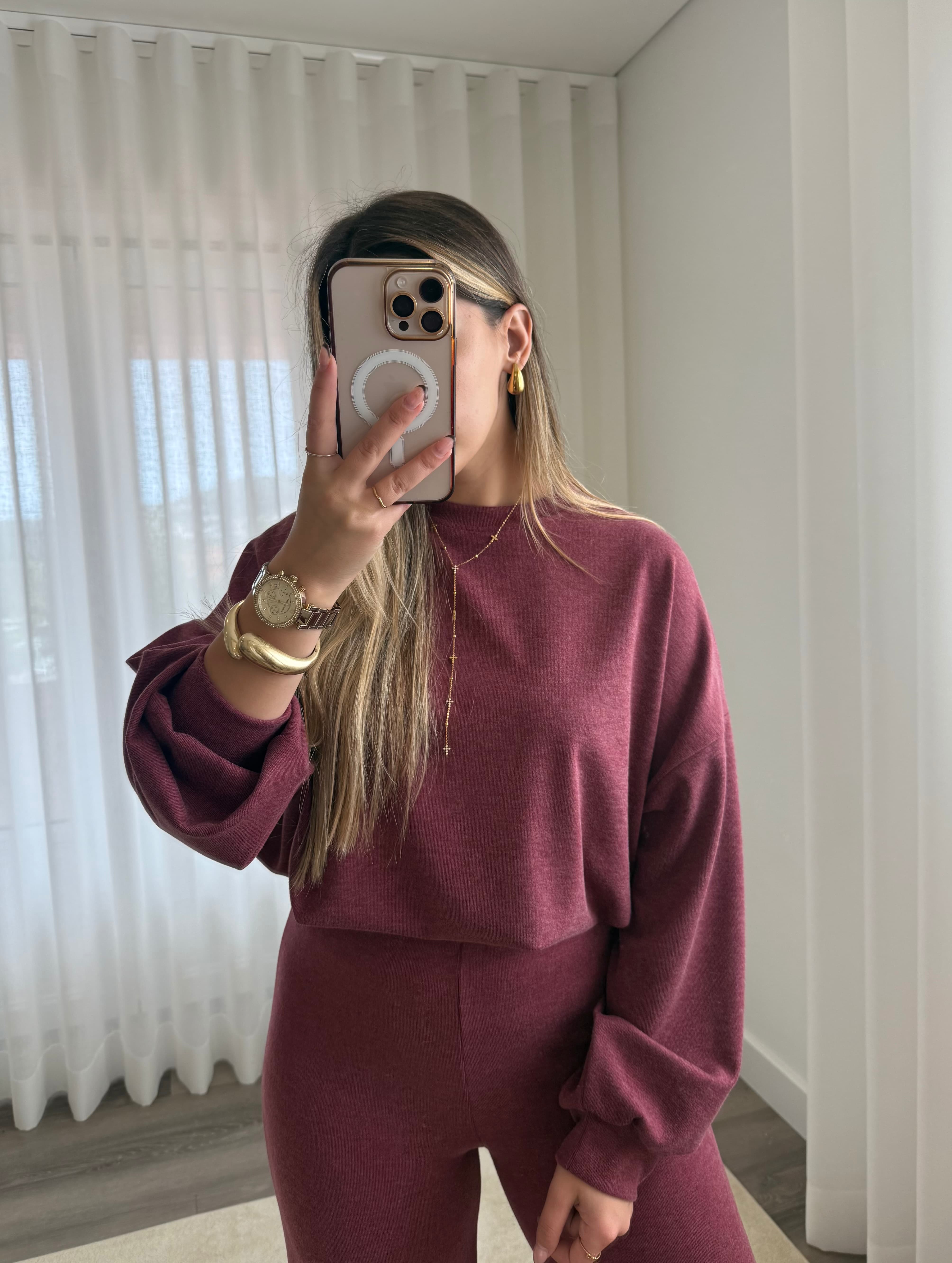 Conjunto Chill Mood Bordeaux  8