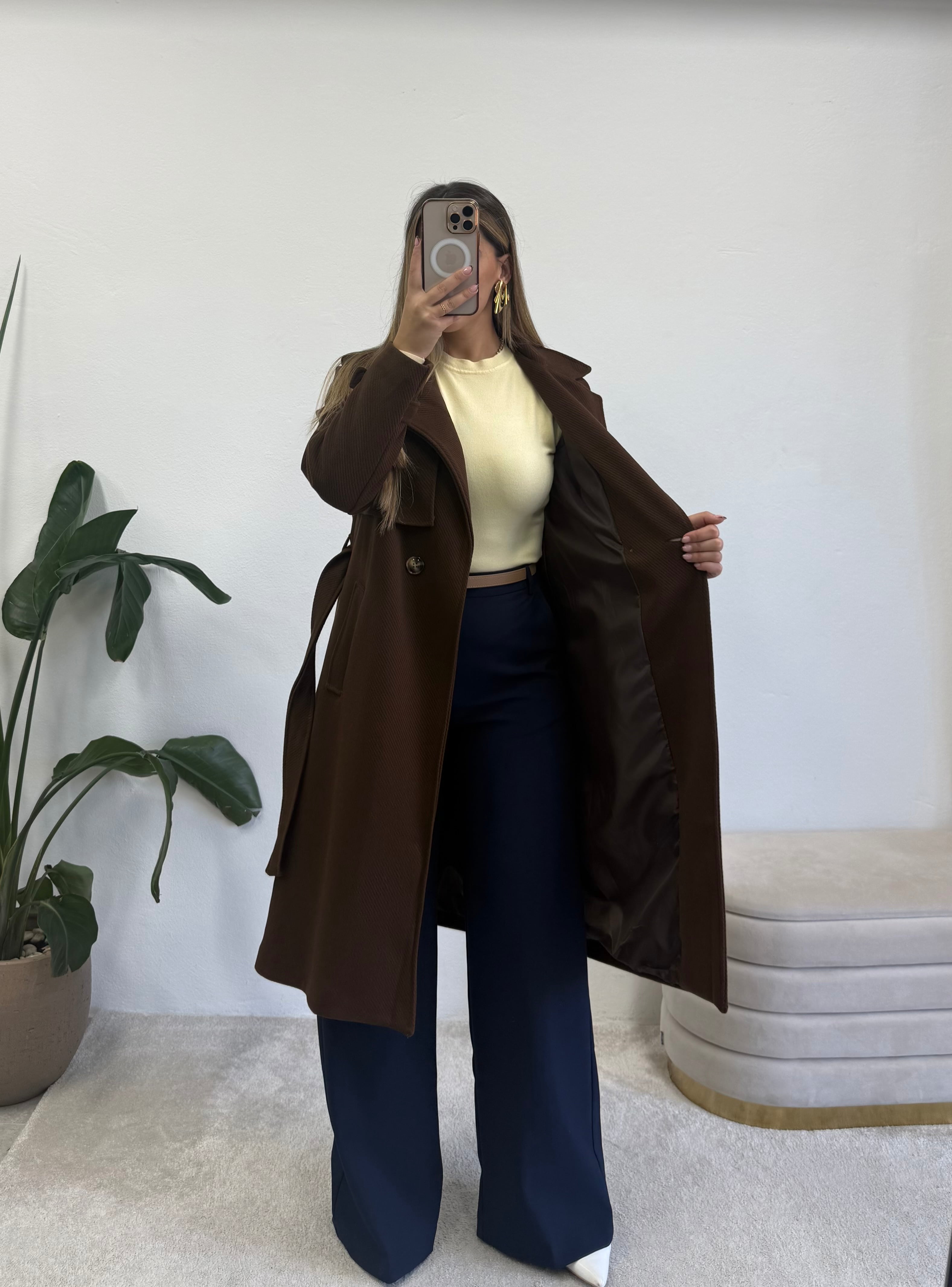 Sobretudo Essential Castanho 4