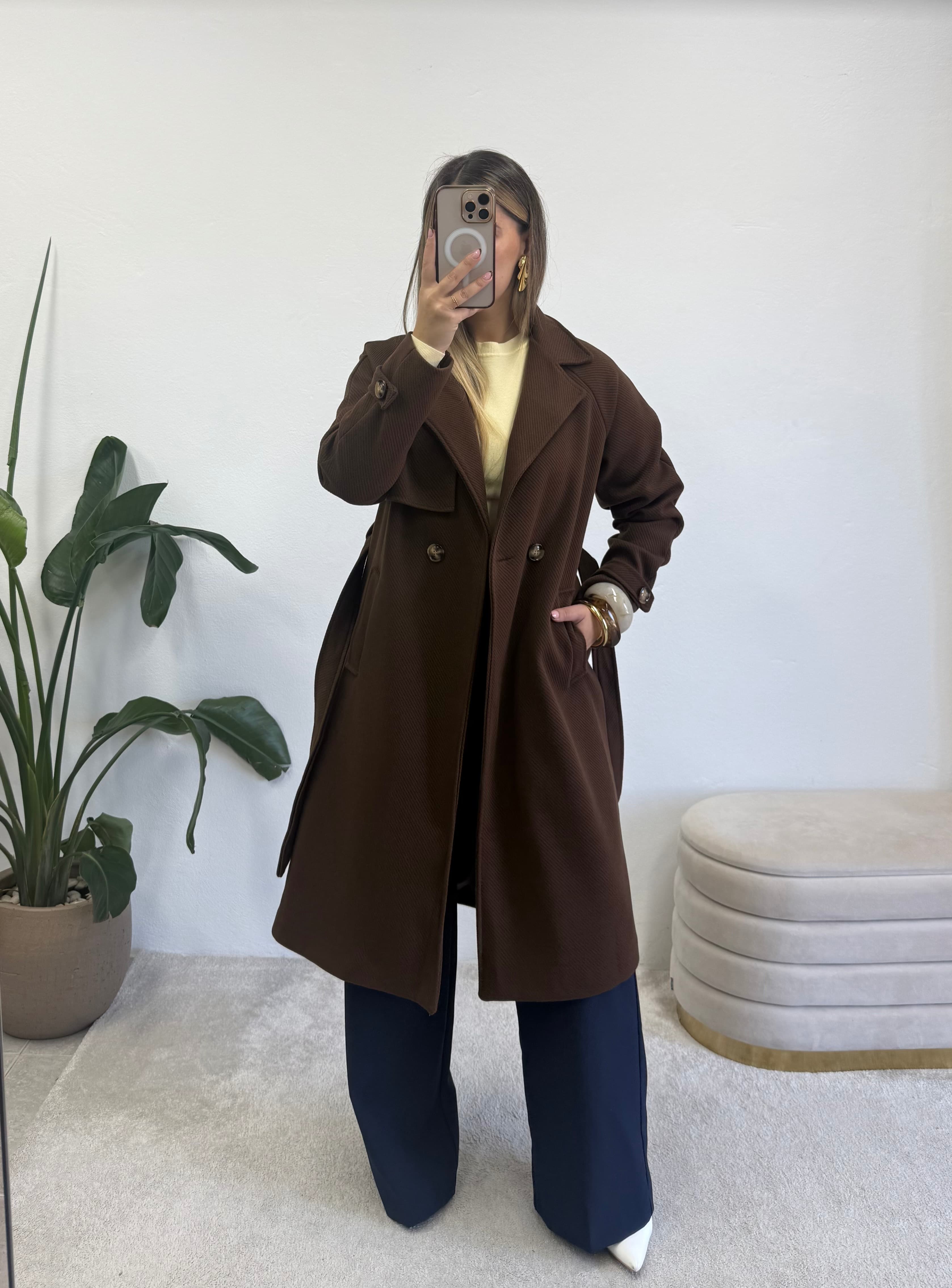 Sobretudo Essential Castanho 6