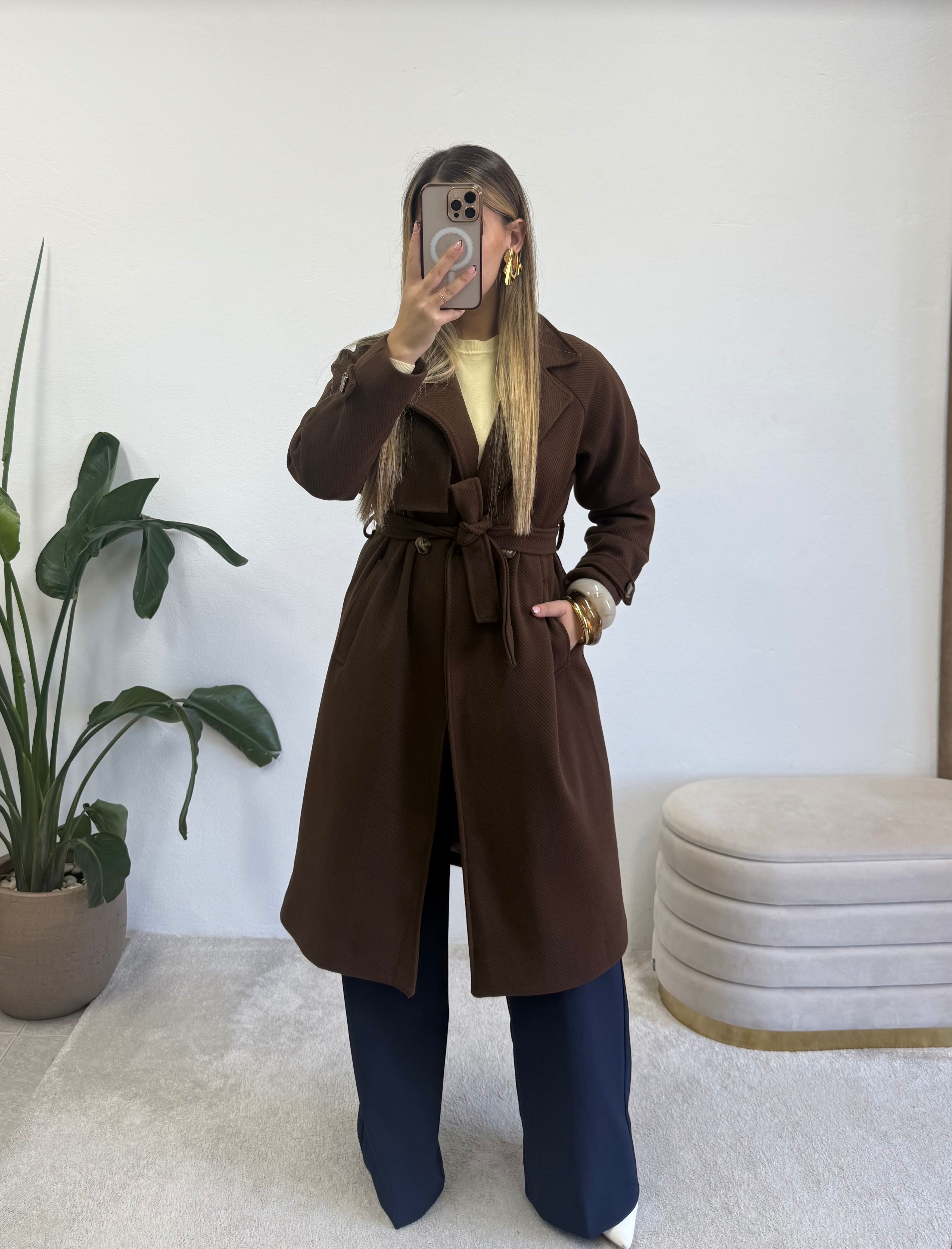 Sobretudo Essential Castanho