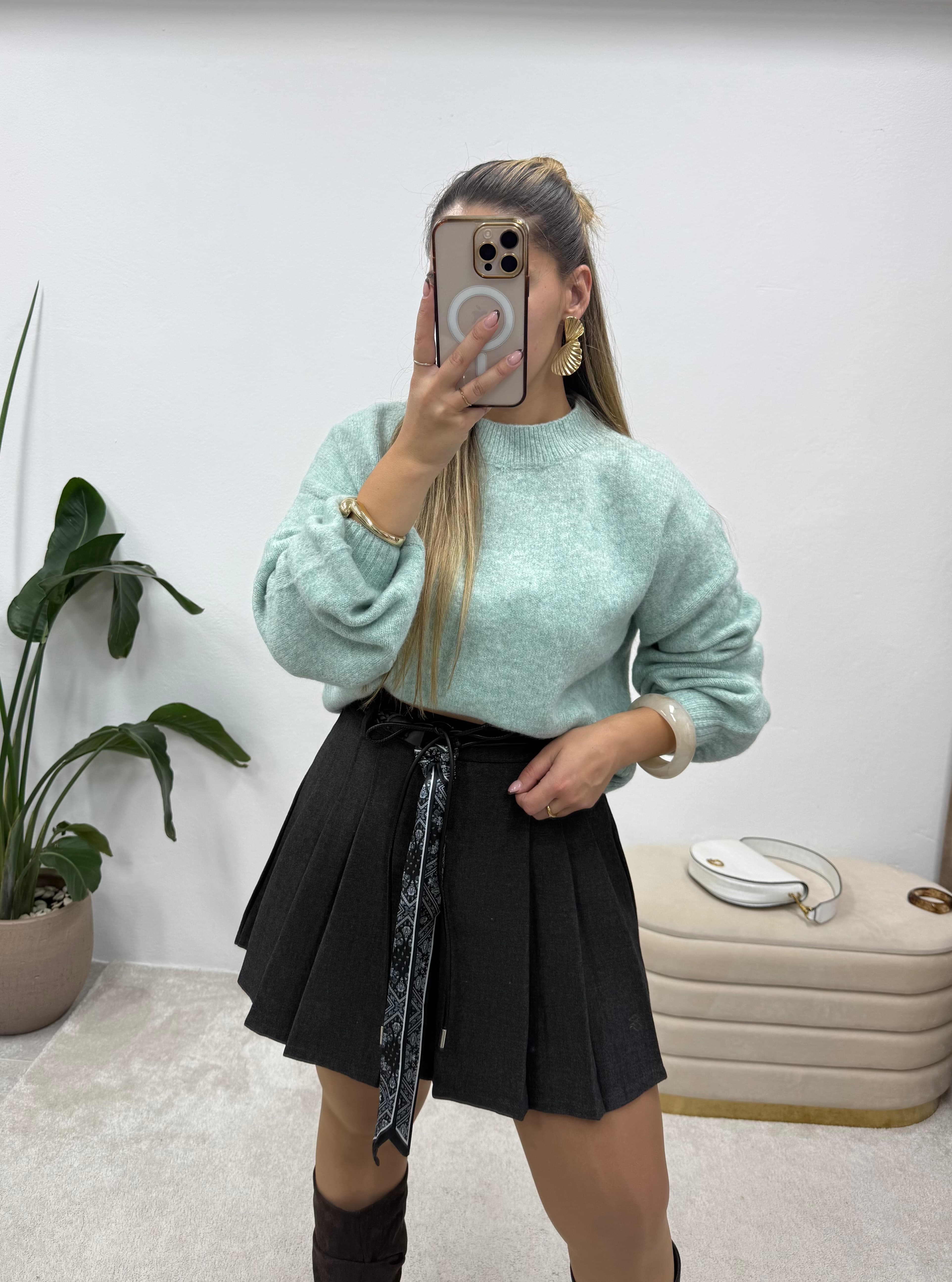 Saia Plissada Dark grey 5