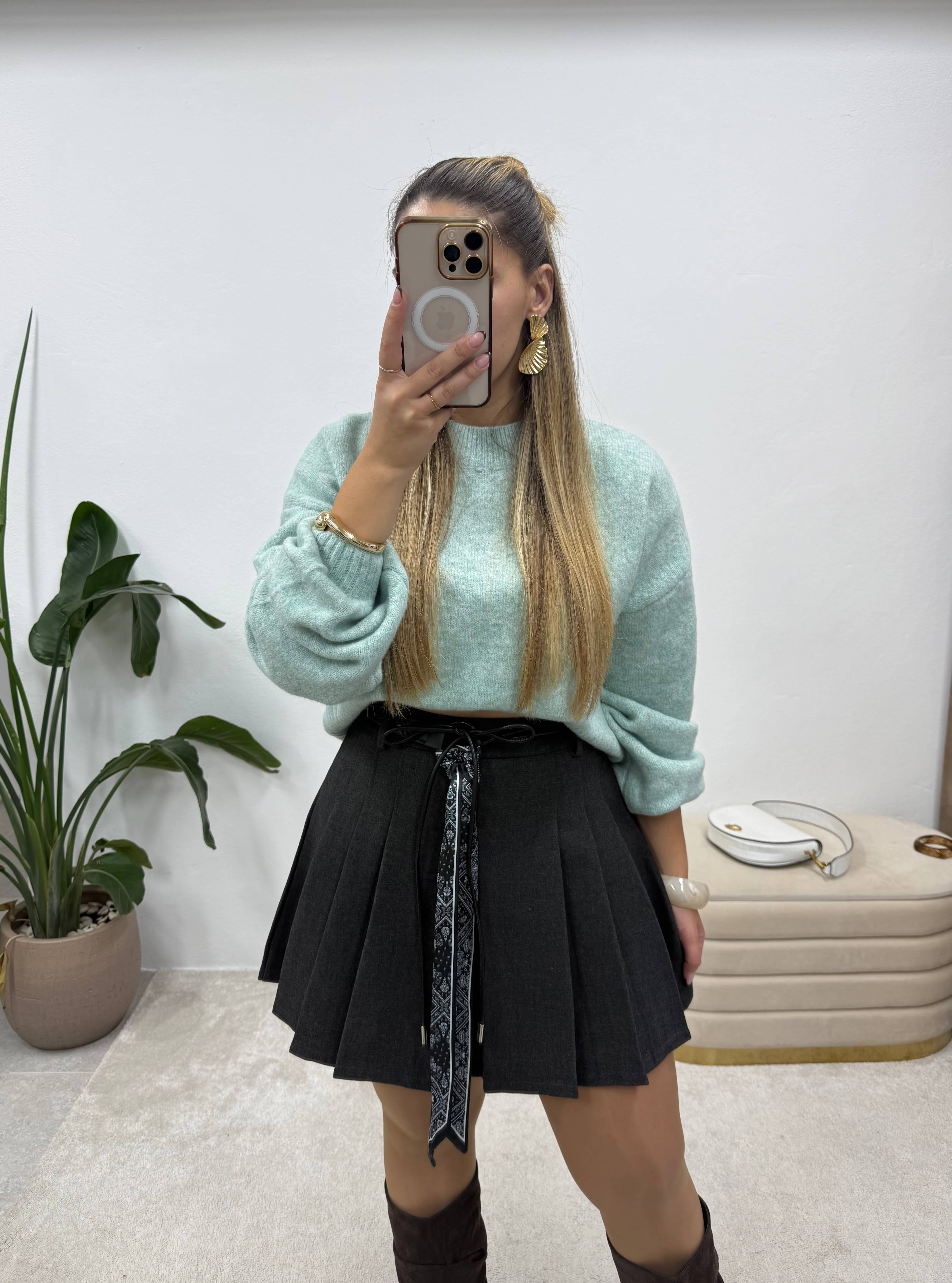 Saia Plissada Dark grey