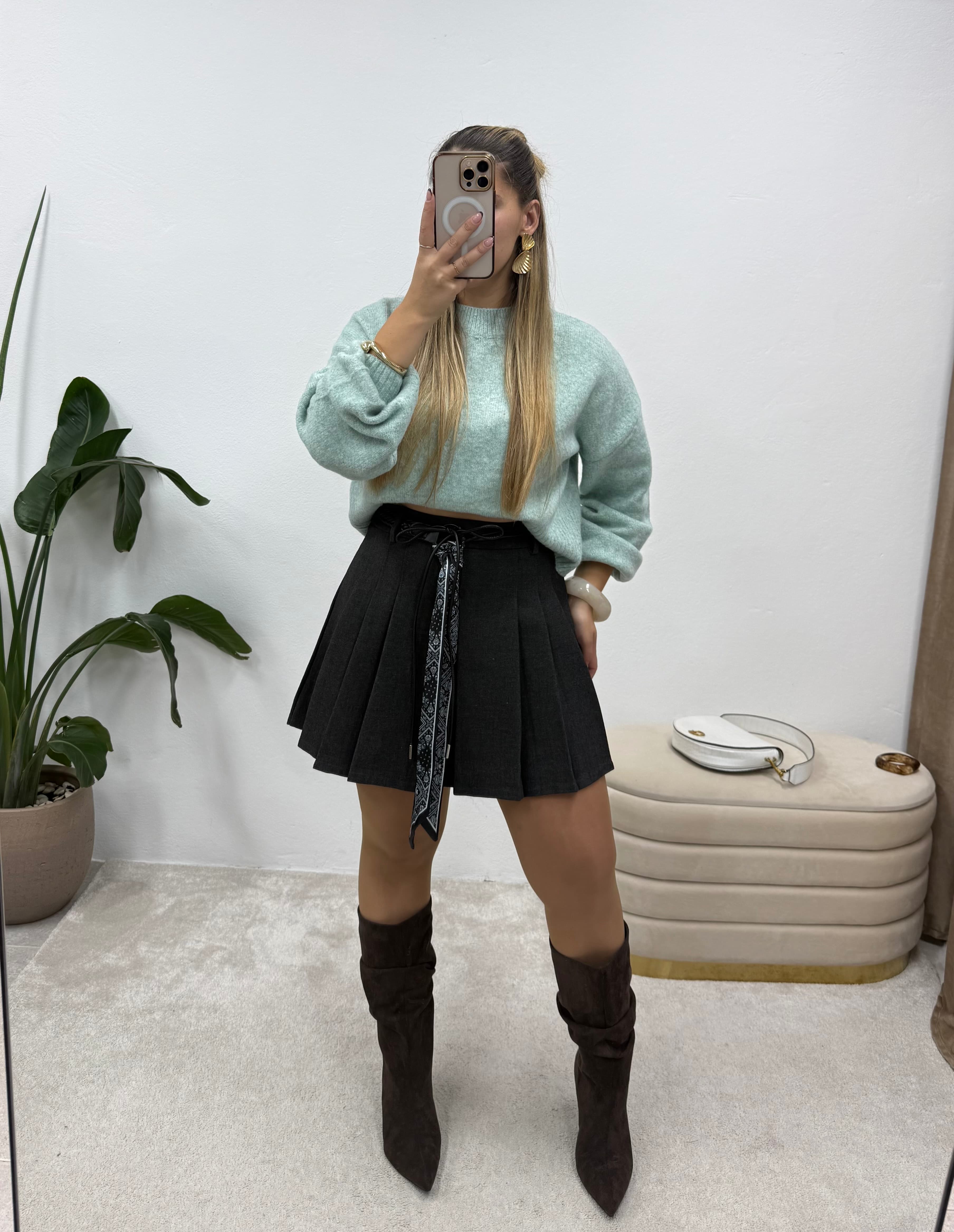 Saia Plissada Dark grey 4