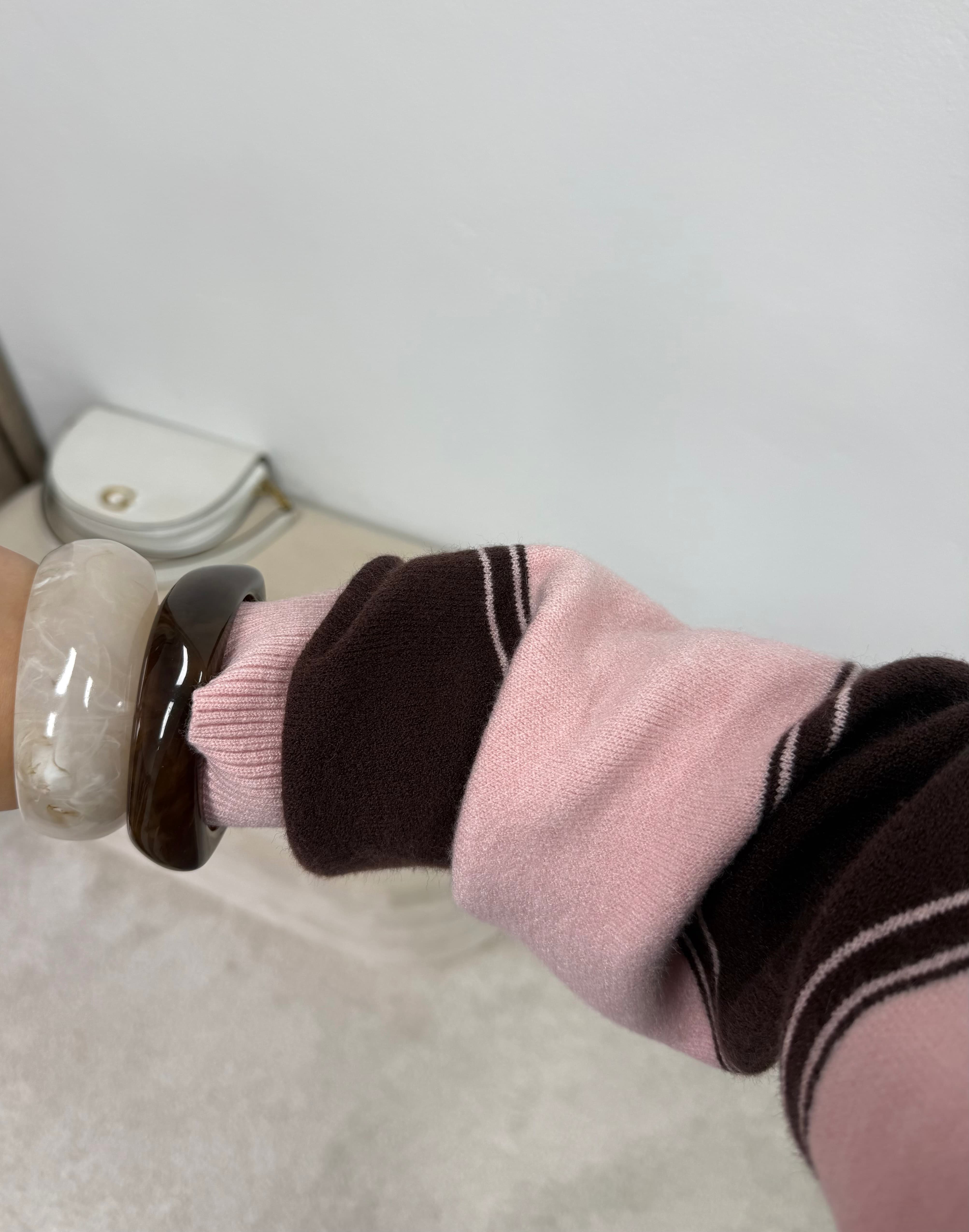 Malha College Rosa & Castanho 4