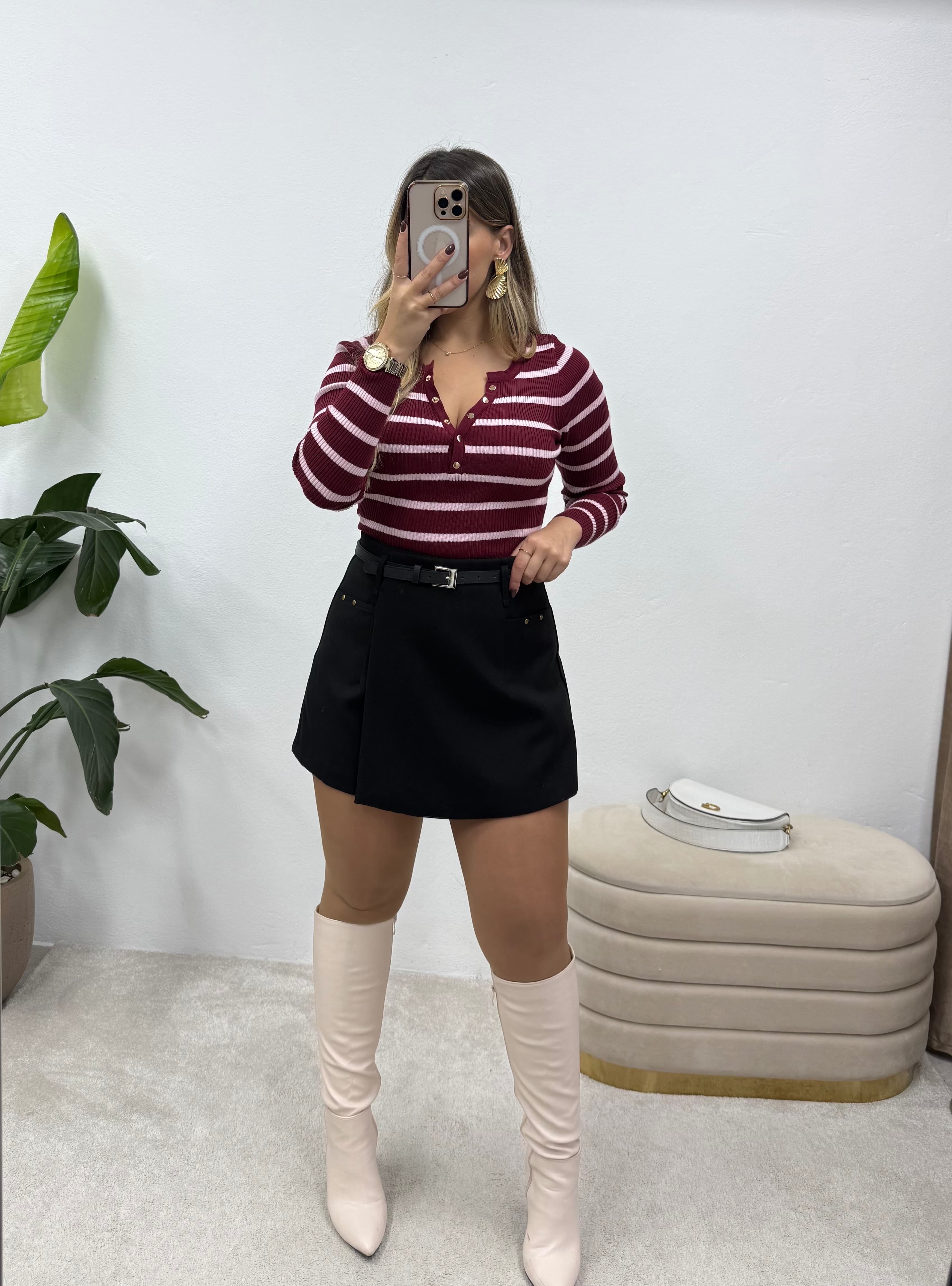 Malha Bordeaux/Rosa 5