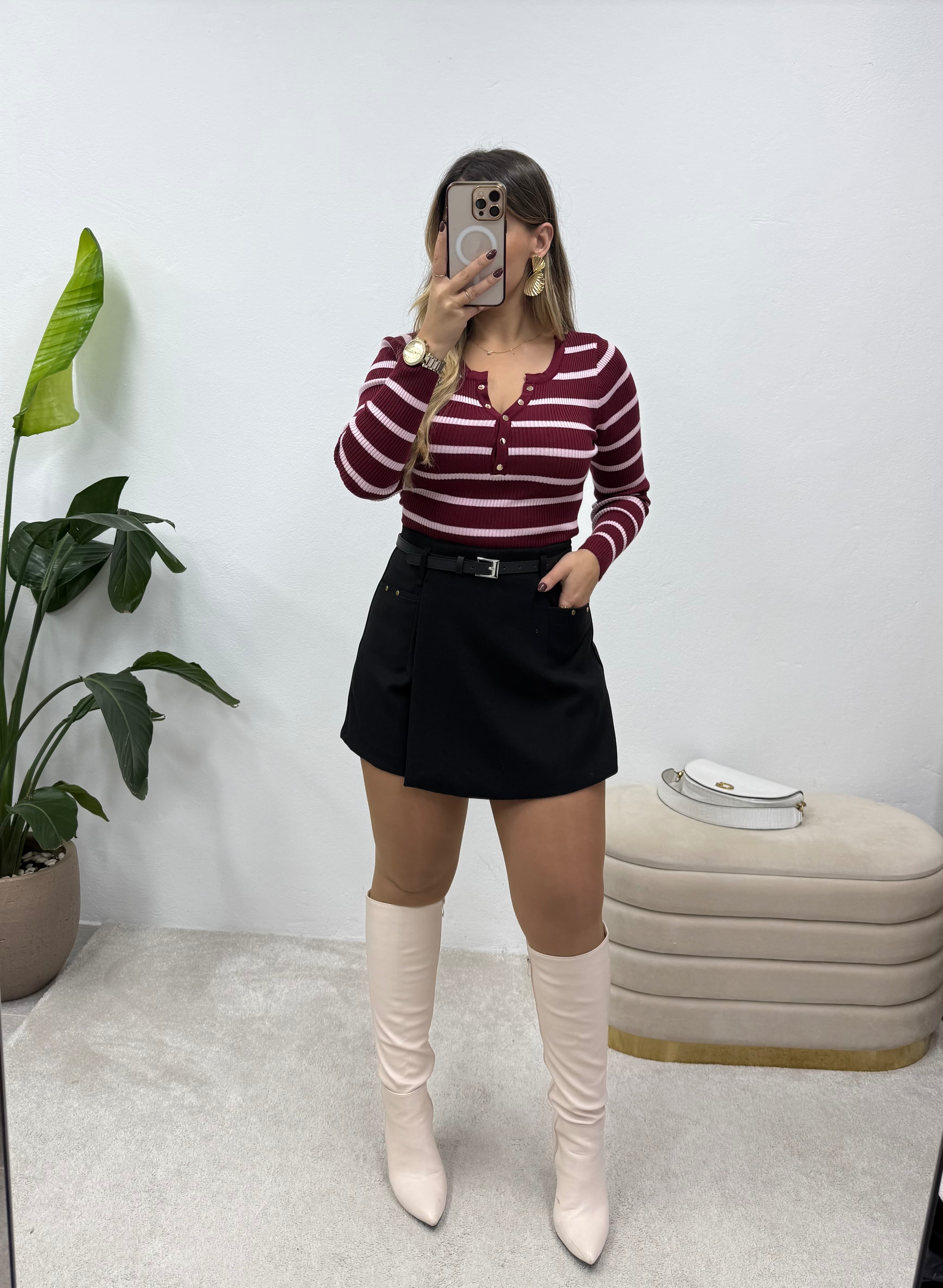 Malha Bordeaux/Rosa 3