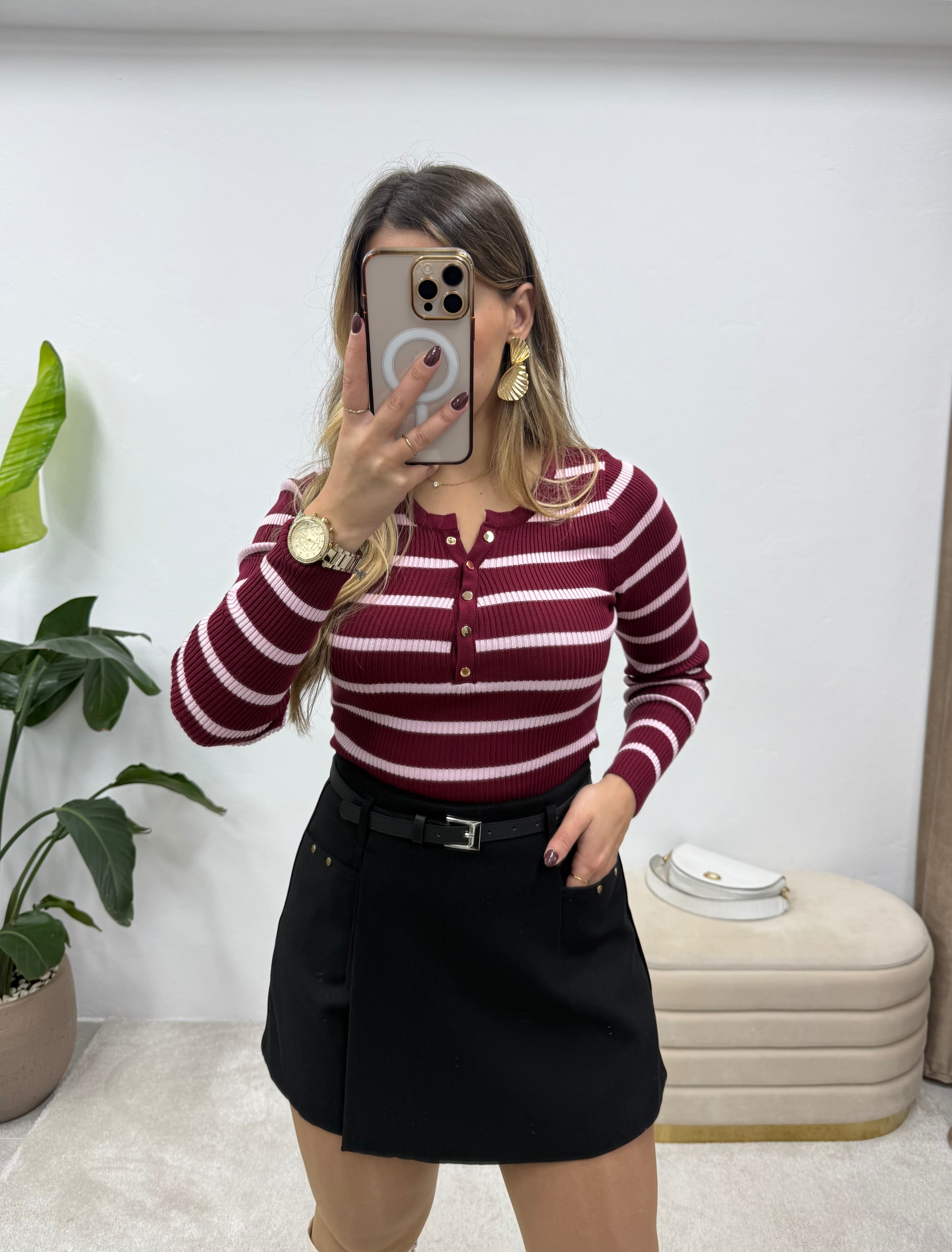 Malha Bordeaux/Rosa 4