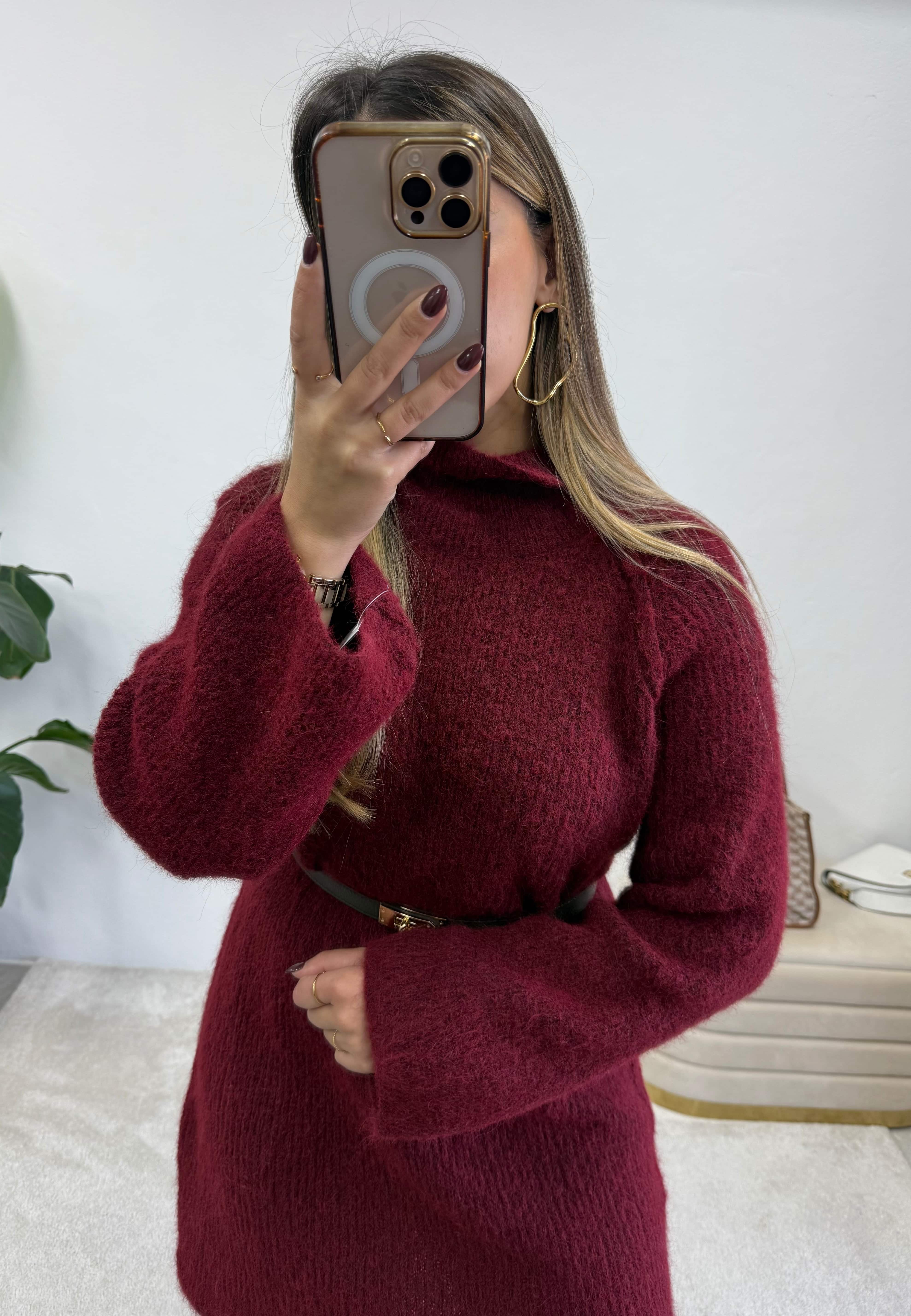 Vestido Winter Bordeaux  4