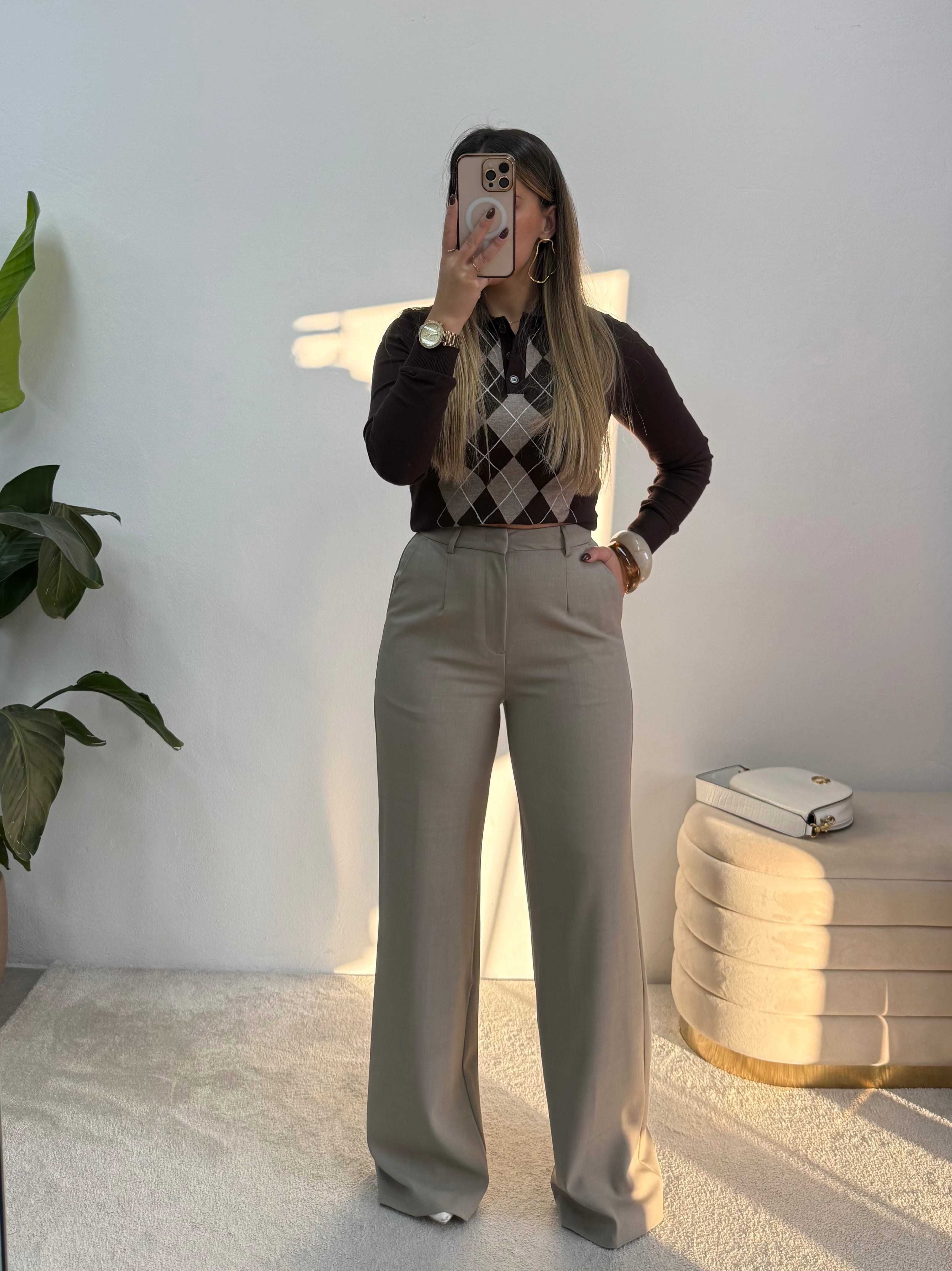Calça Power Shape Taupe