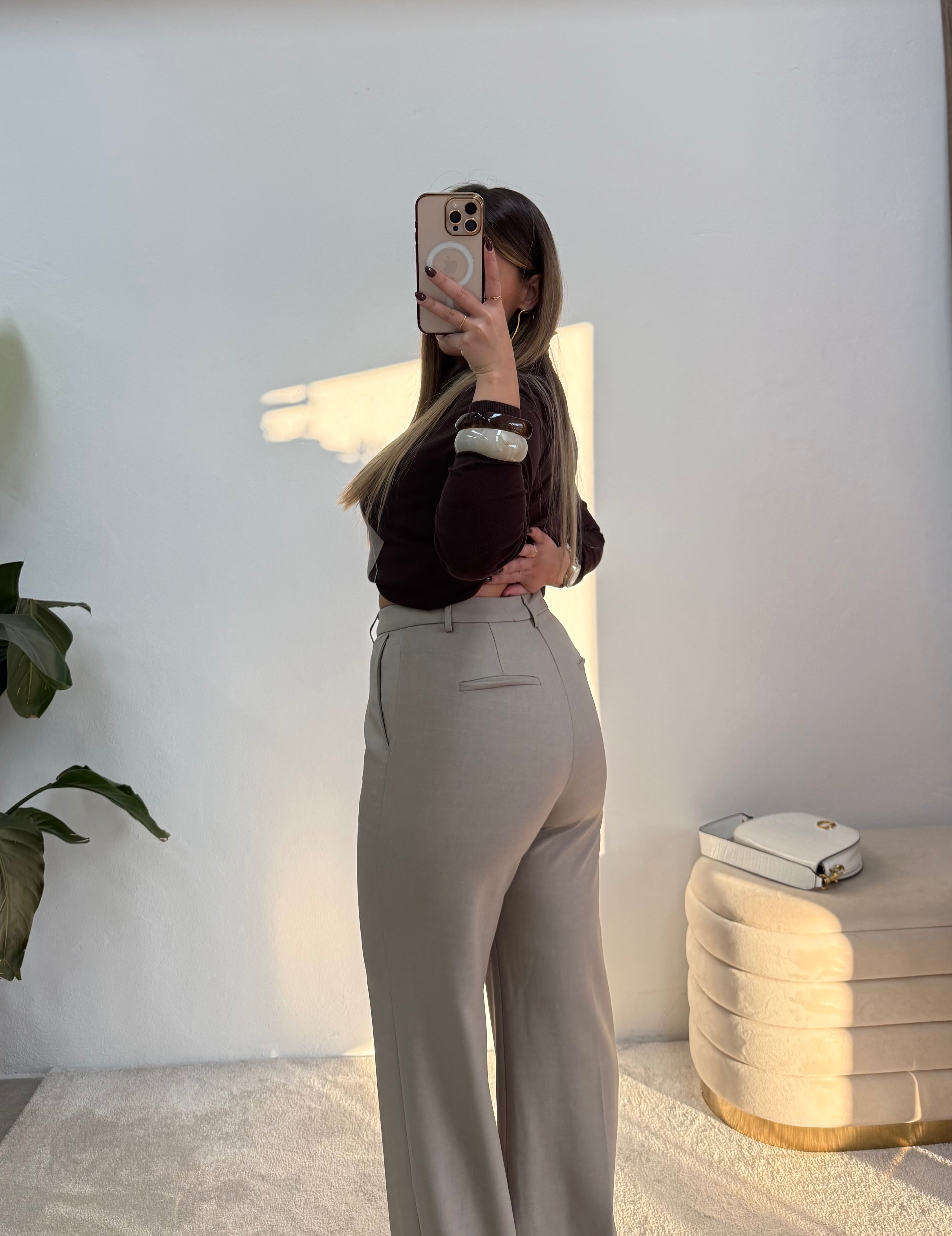 Calça Power Shape Taupe
