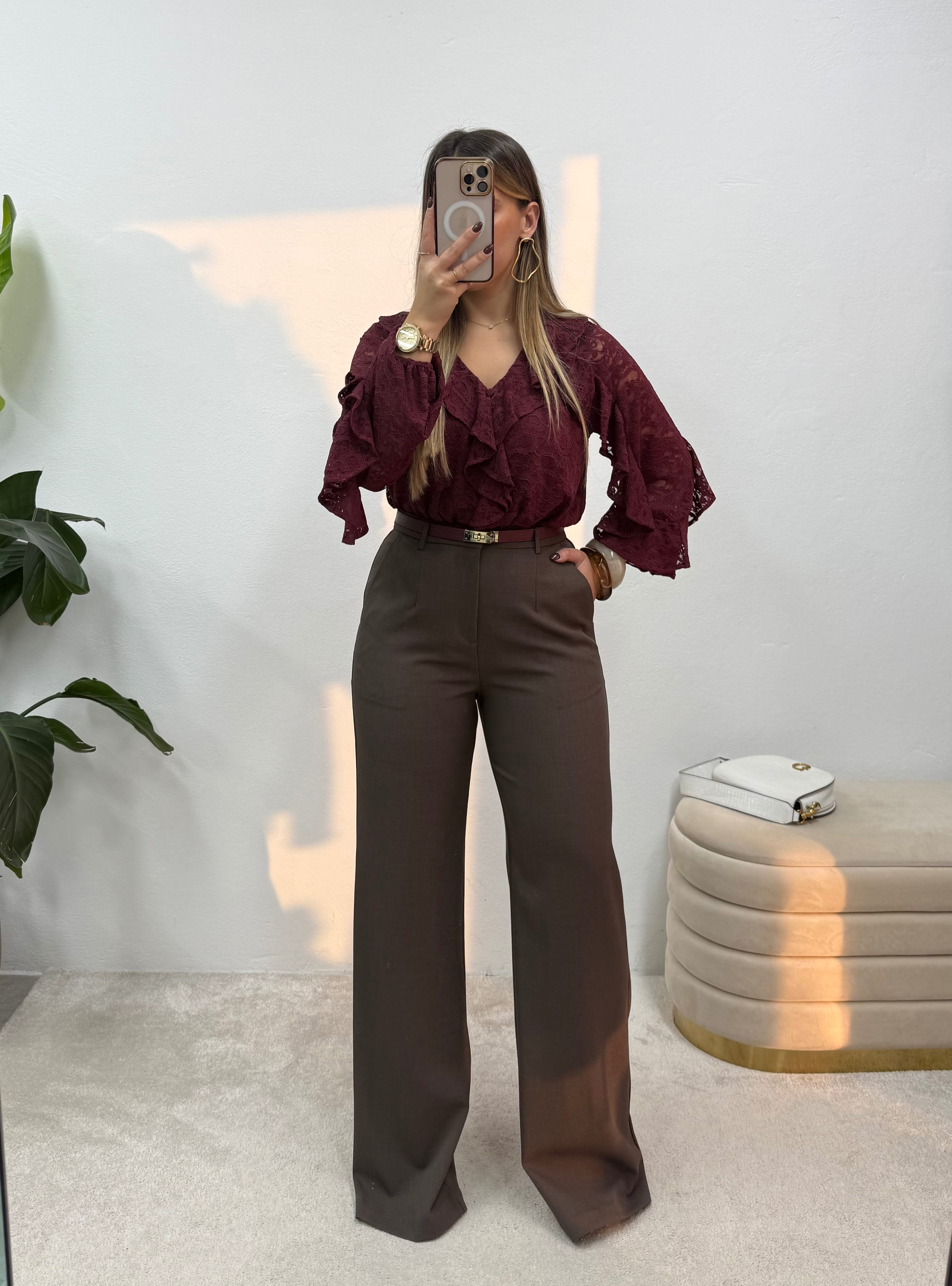 Calça Power Shape Castanho 1