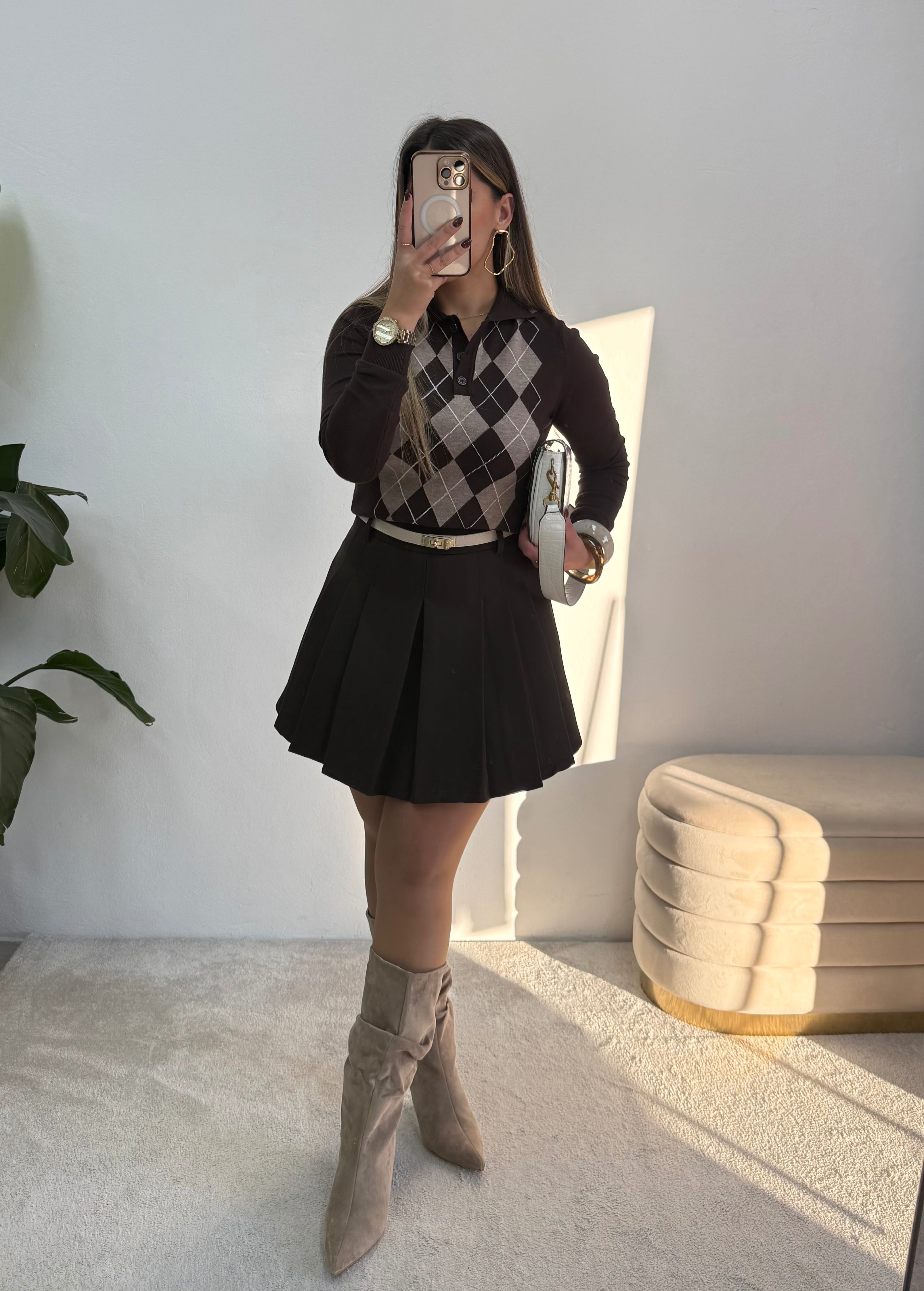 Polo Cambridge castanho  3