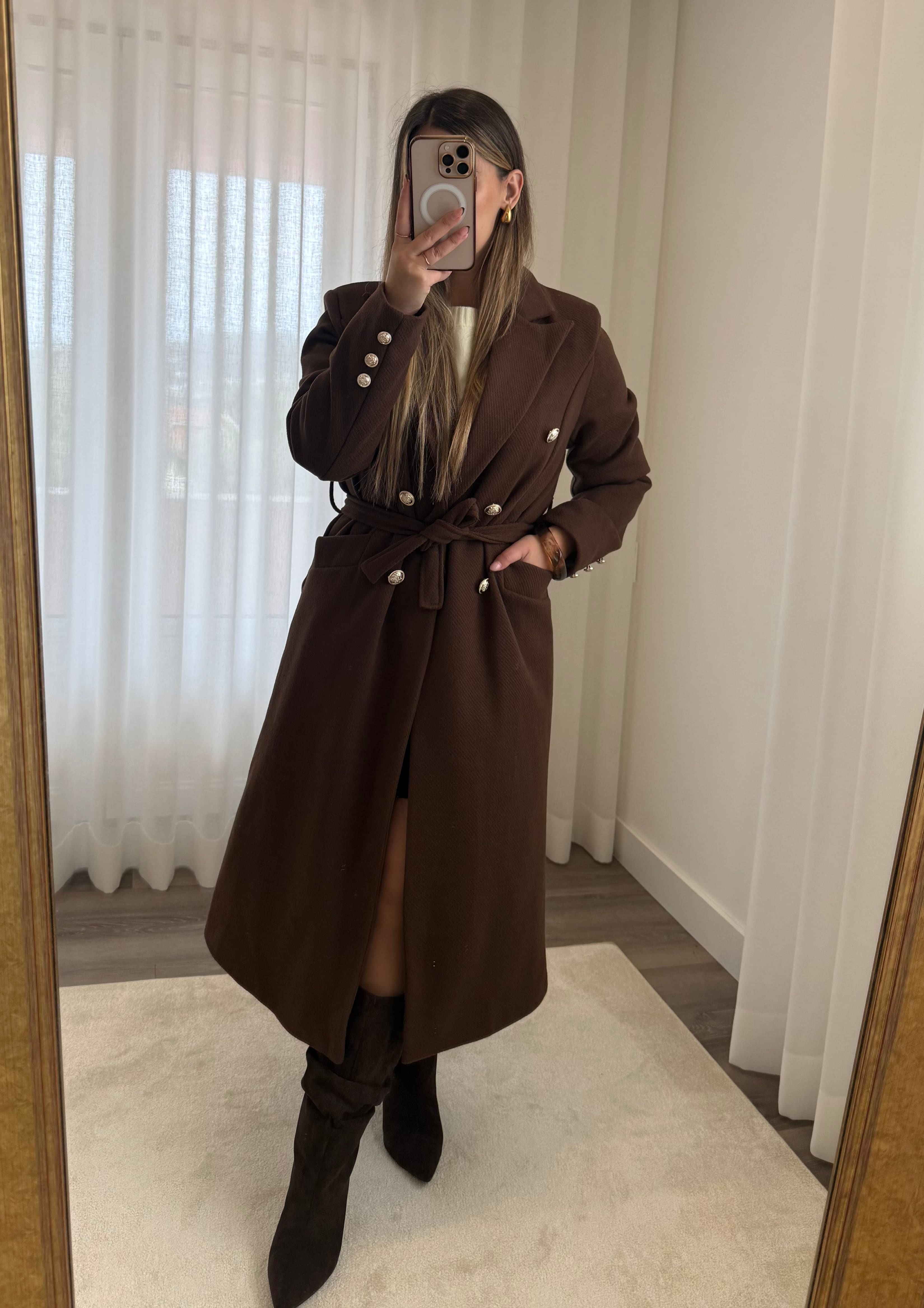 Sobretudo castanho (ENVIO A PARTIR DIA 2/12)