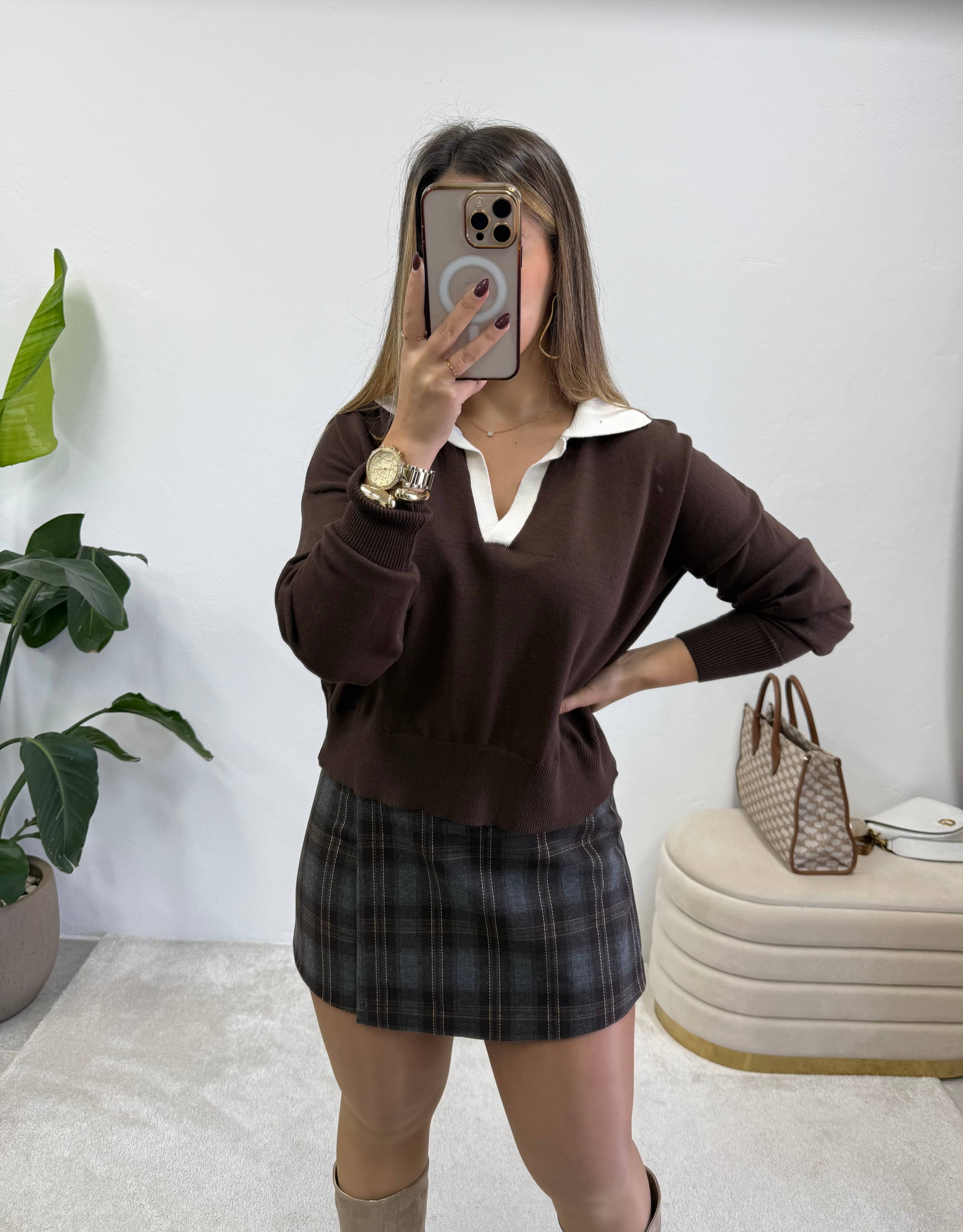 Malha Gola Polo Contrast