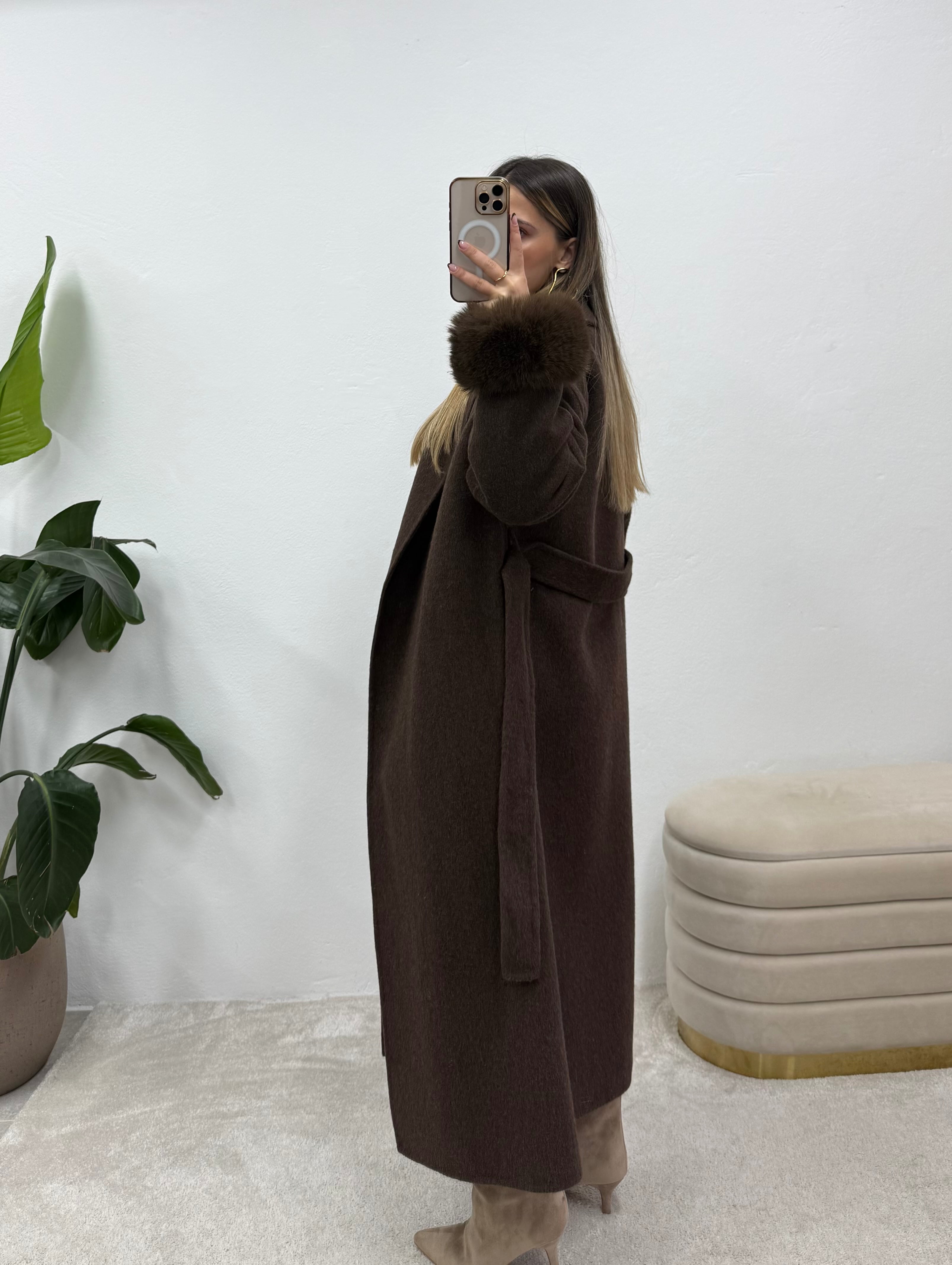 Coat luxe Brown 4