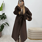 Coat luxe Brown - Thumbnail 1