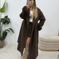 Coat luxe Brown - Thumbnail 2