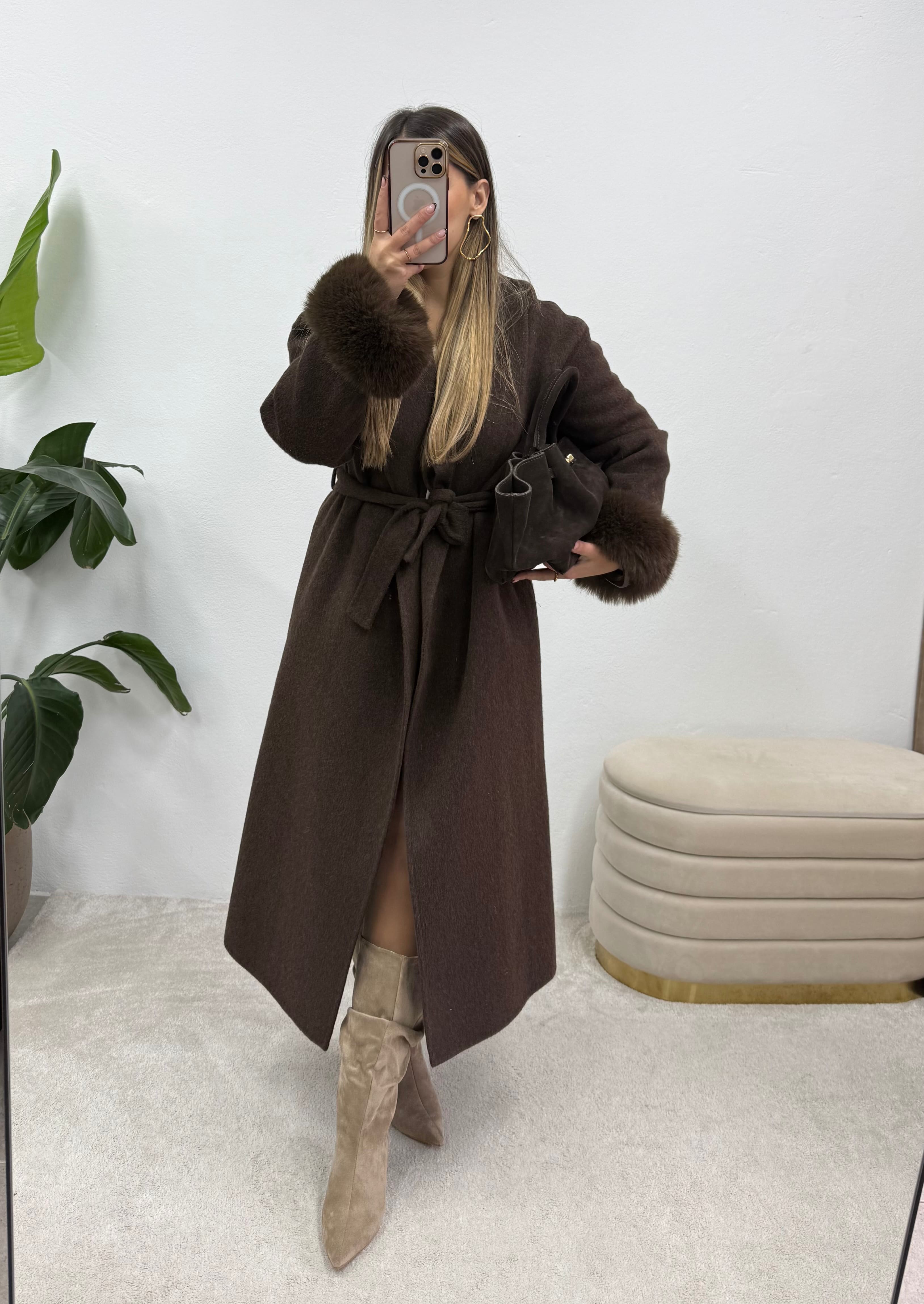 Coat luxe Brown 5
