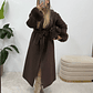 Coat luxe Brown - Thumbnail 5