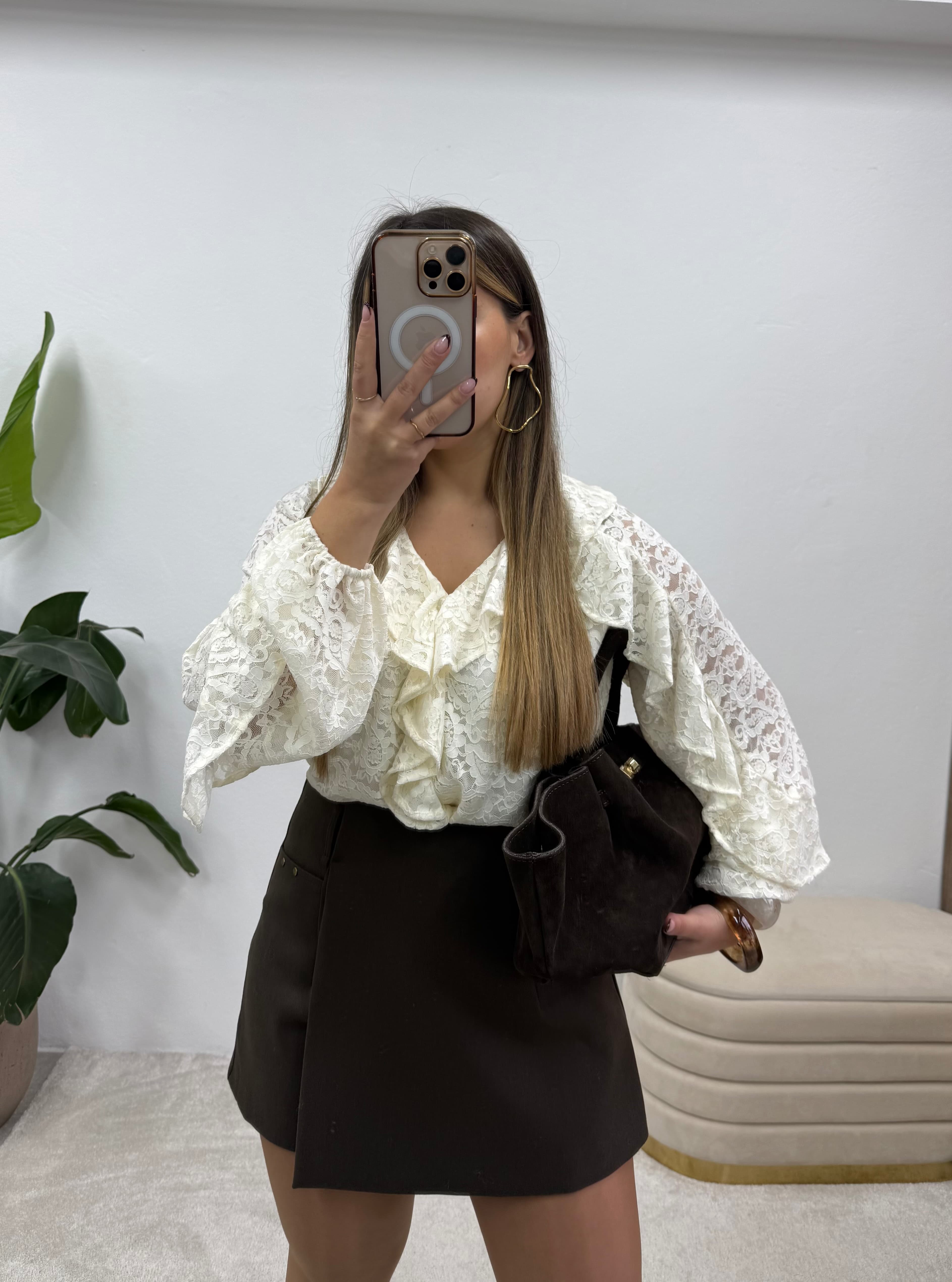 Blusa de Renda Creme