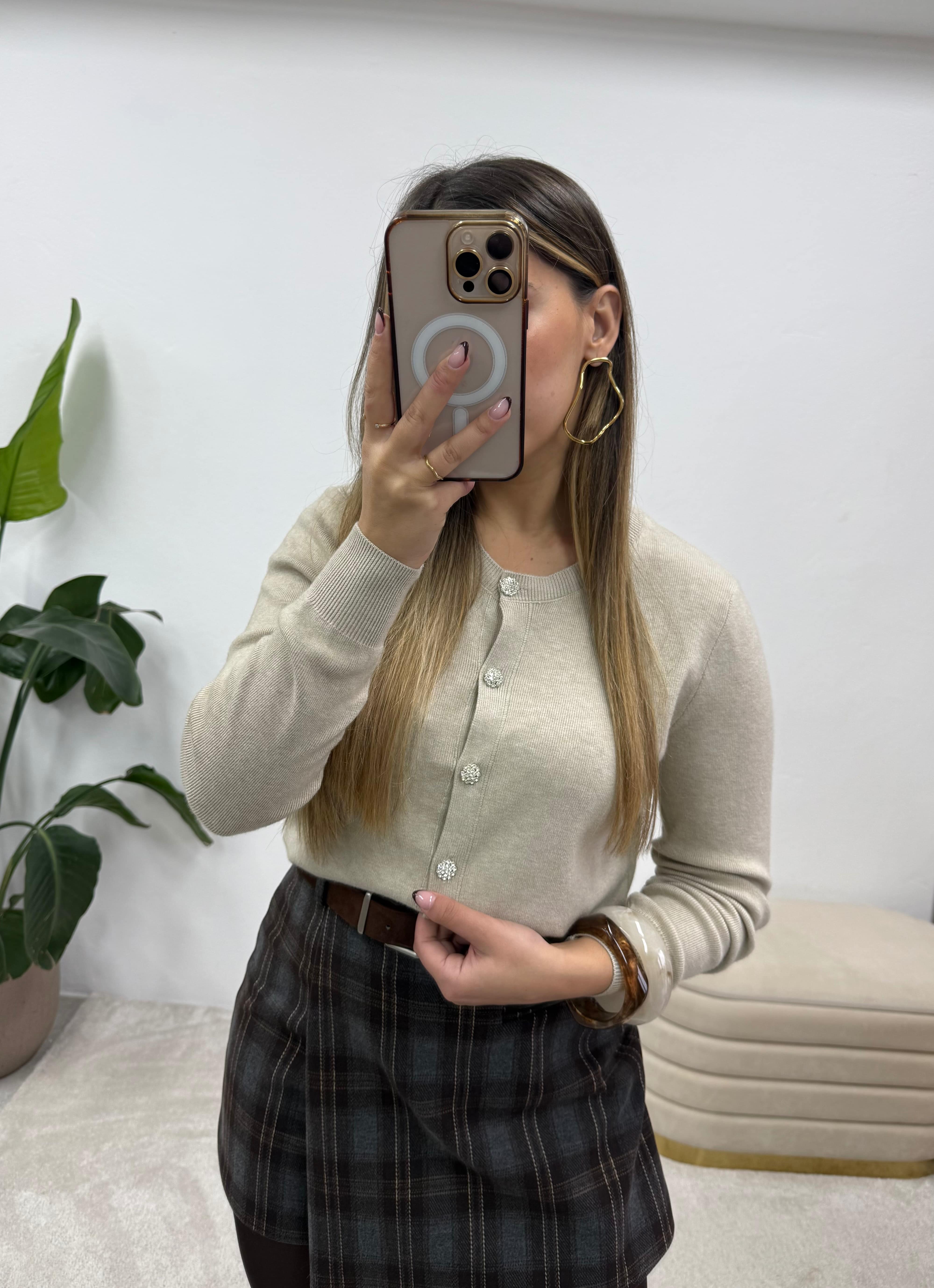 Cardigan jóia bege