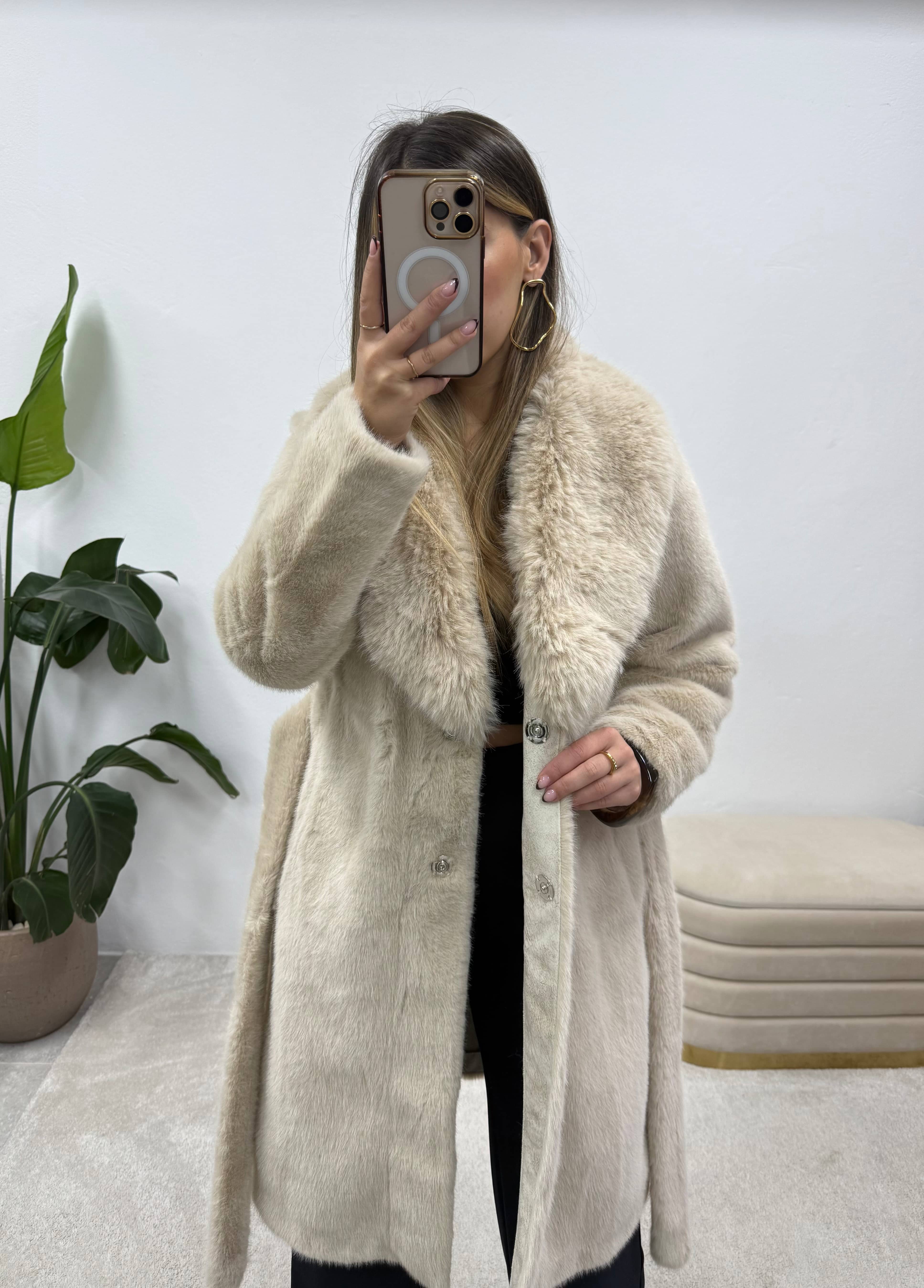 Casaco Pêlo Deluxe Bege 6