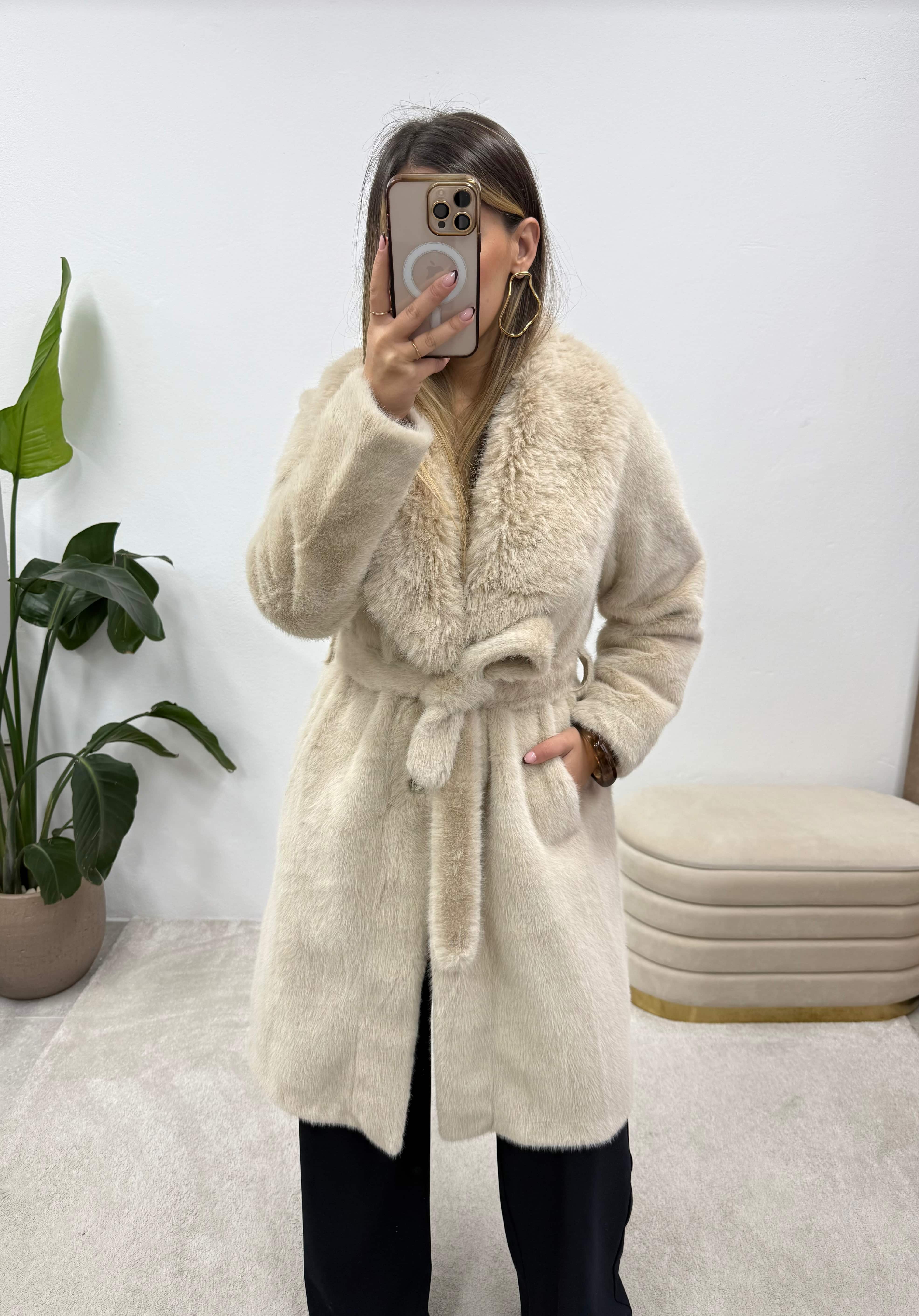 Casaco Pêlo Deluxe Bege