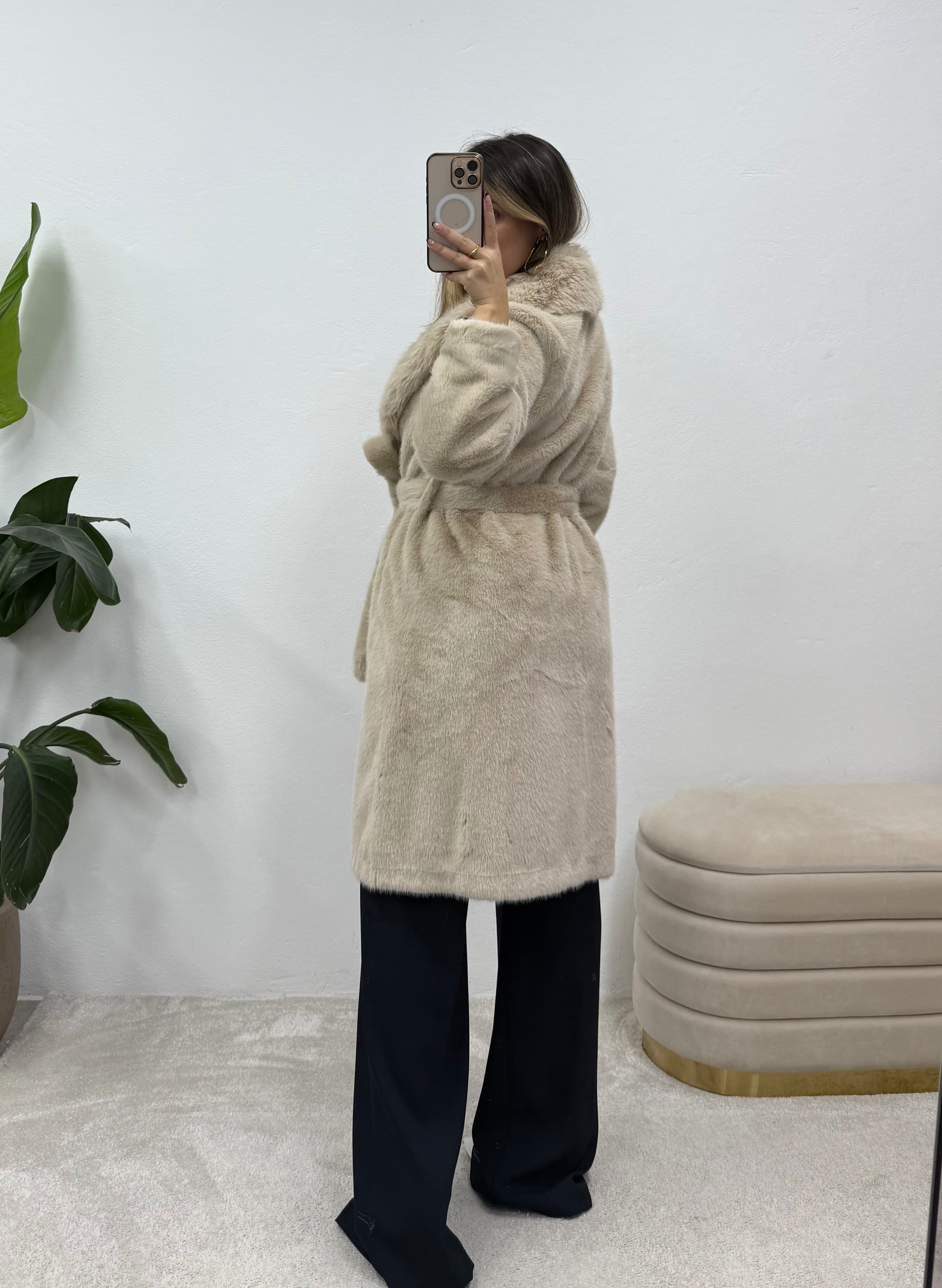 Casaco Pêlo Deluxe Bege 4