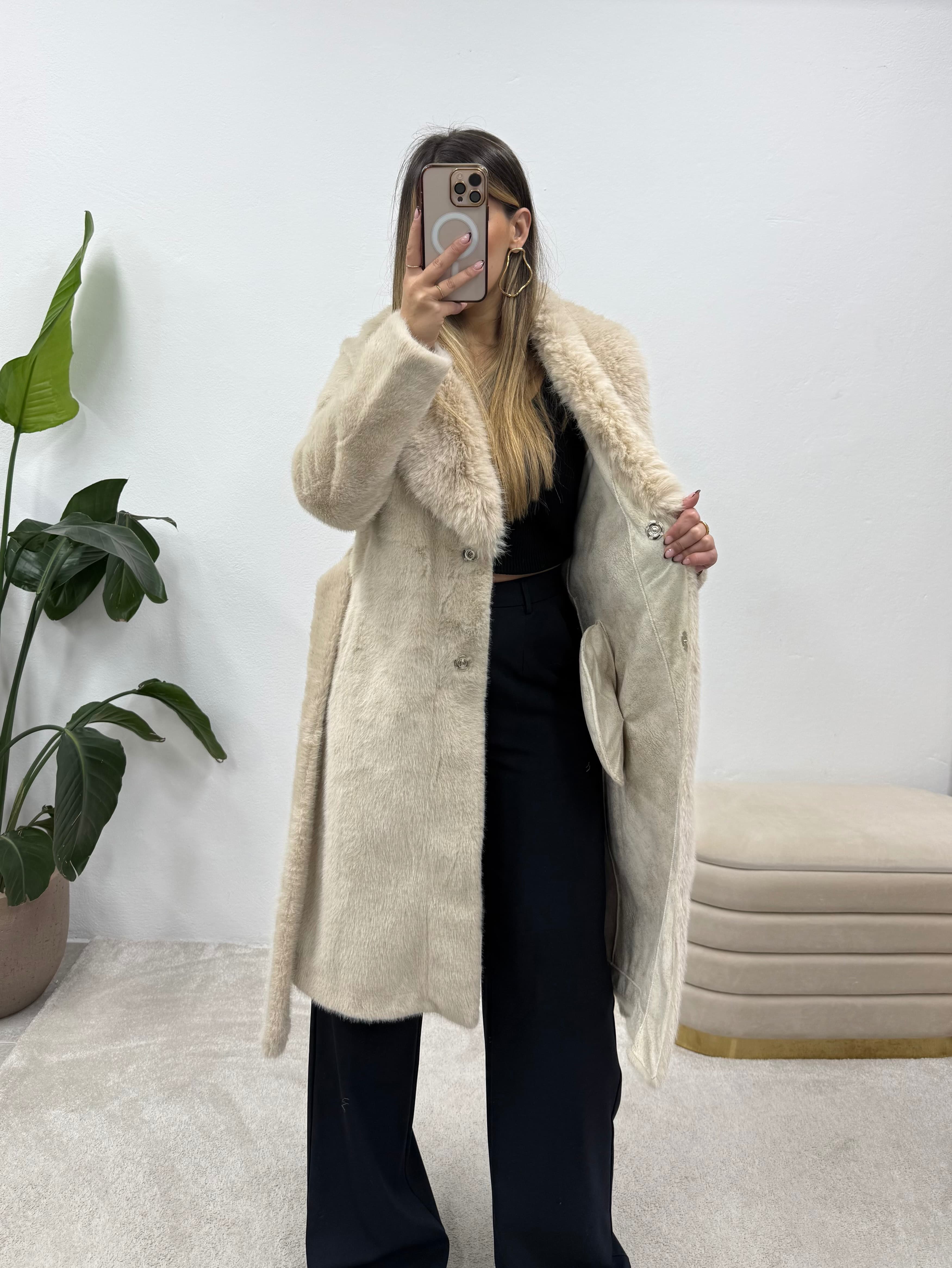 Casaco Pêlo Deluxe Bege 3