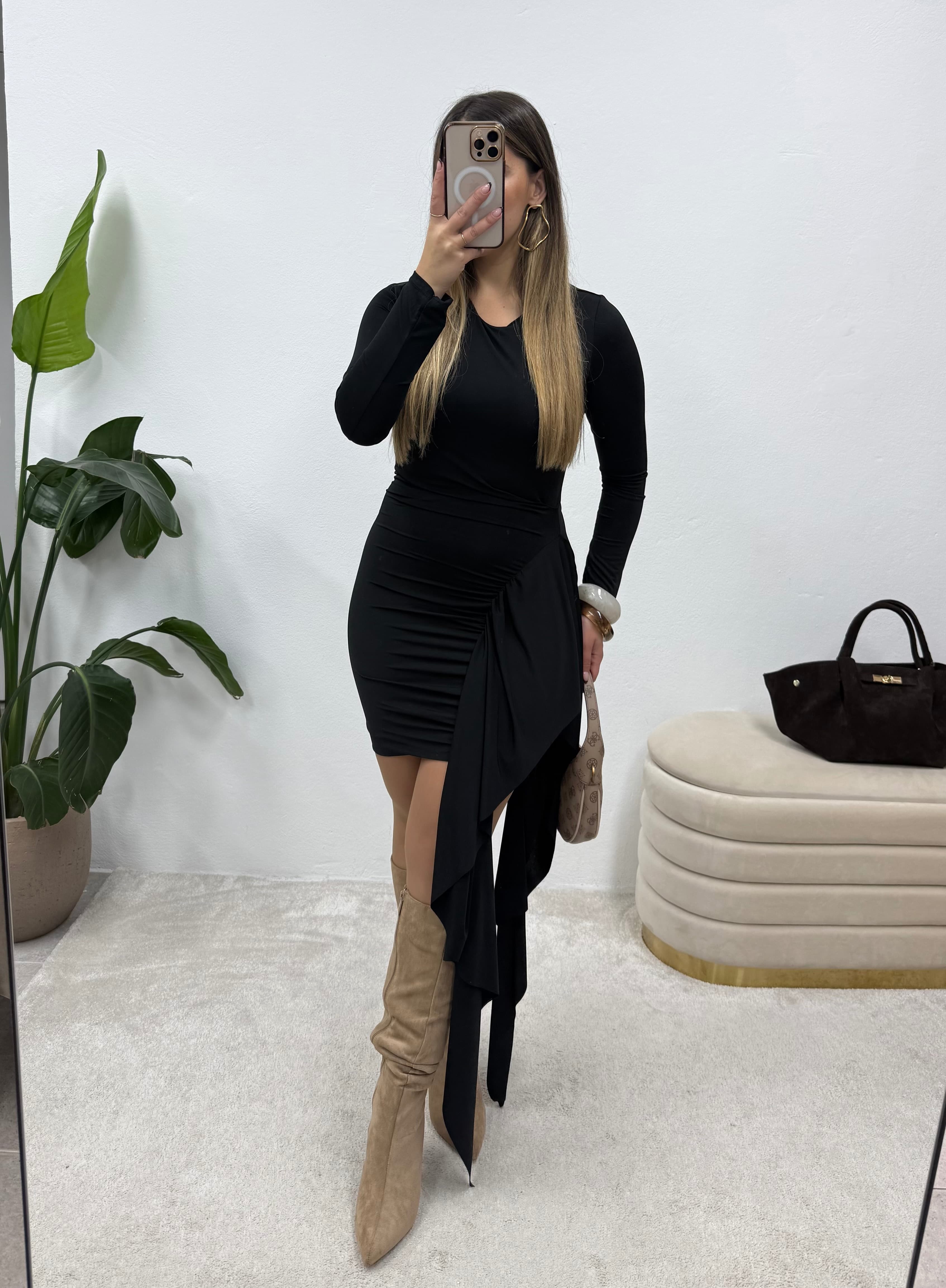 Vestido Draped Luxe Preto 5