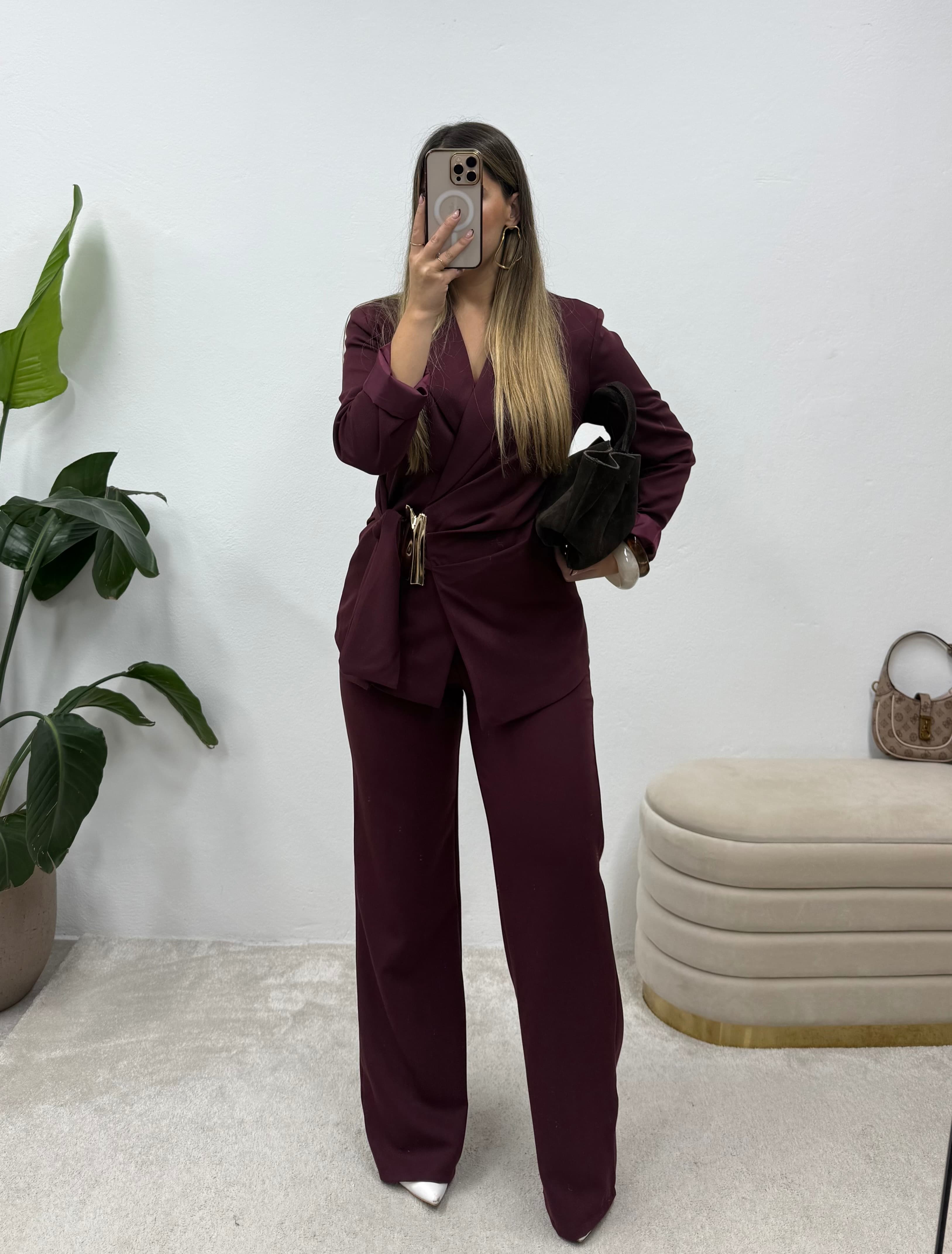 Burgundy Power Suit