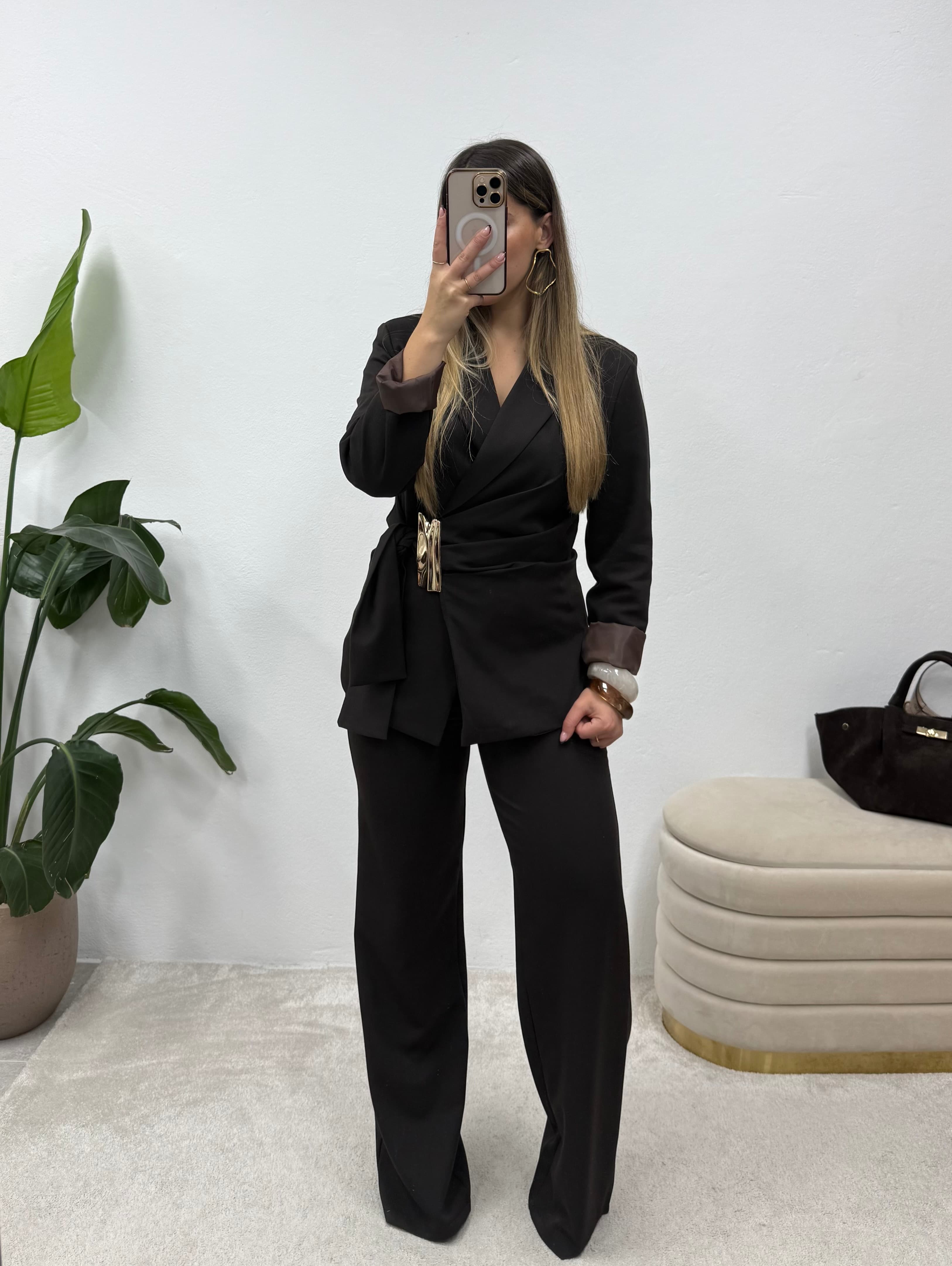 Dark Brown Power Suit