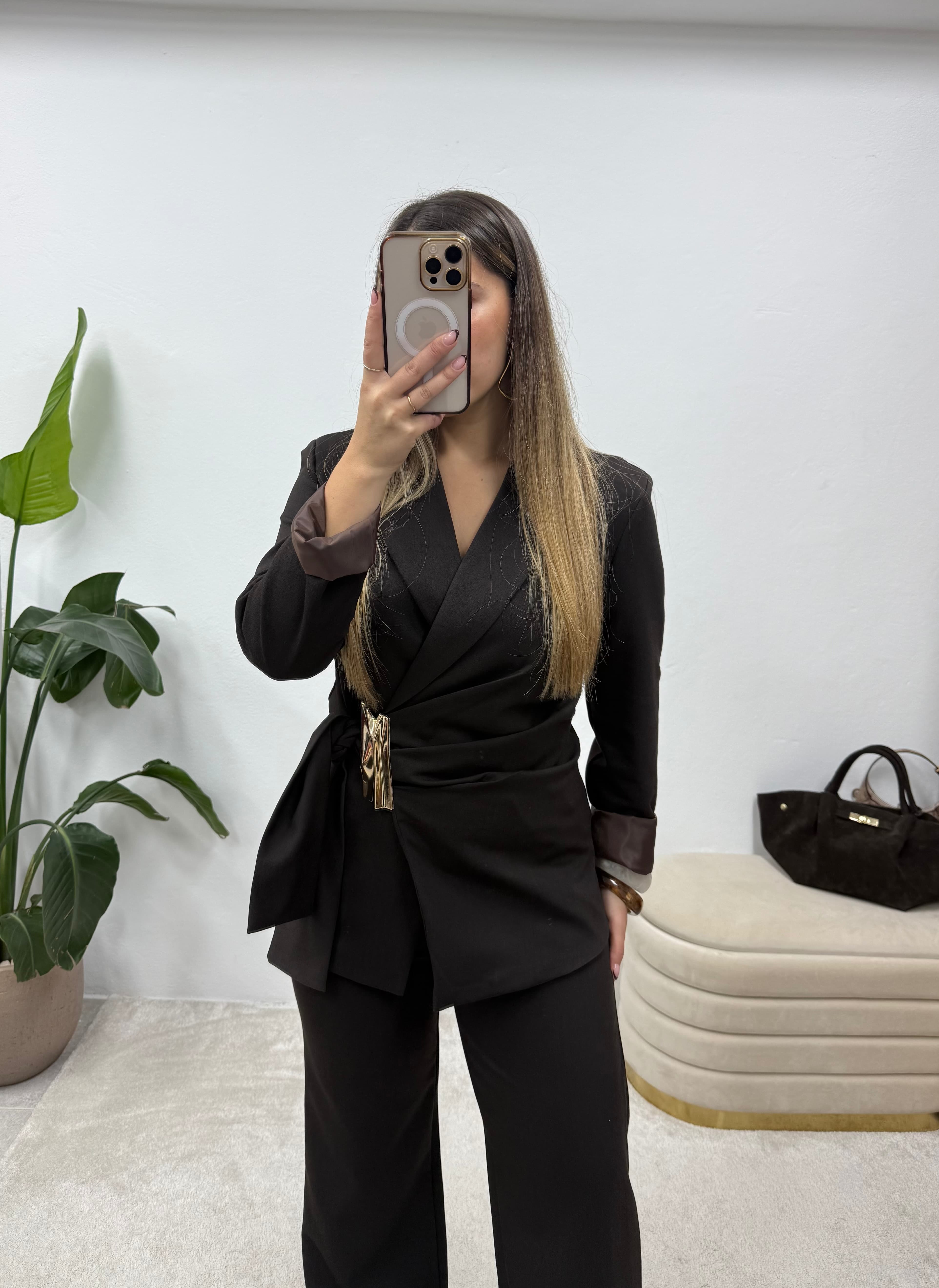 Dark Brown Power Suit