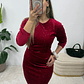 Vestido Midi Veludo Rubi - Thumbnail 4
