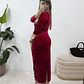Vestido Midi Veludo Rubi - Thumbnail 2