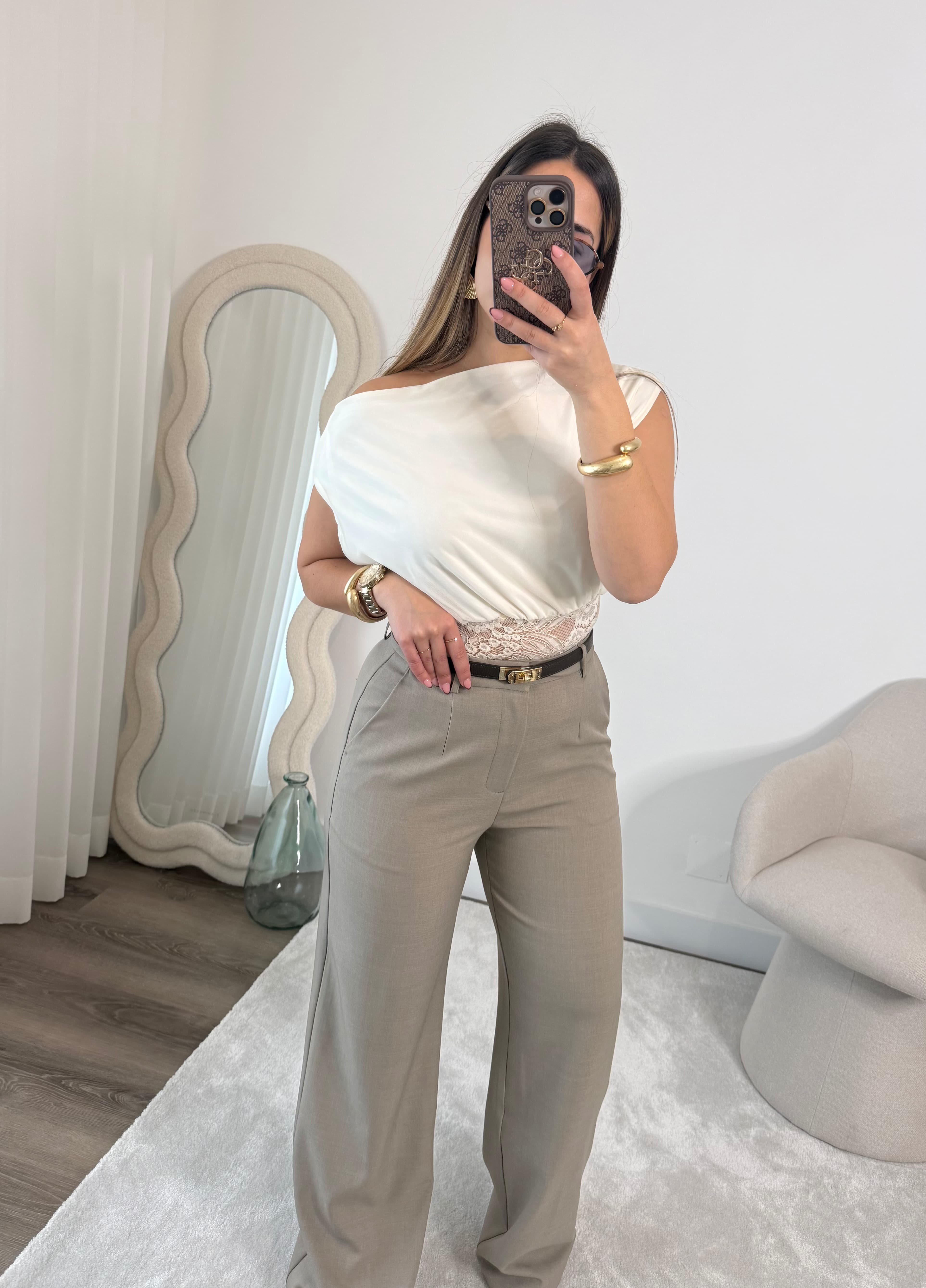 Calça Power Shape Taupe