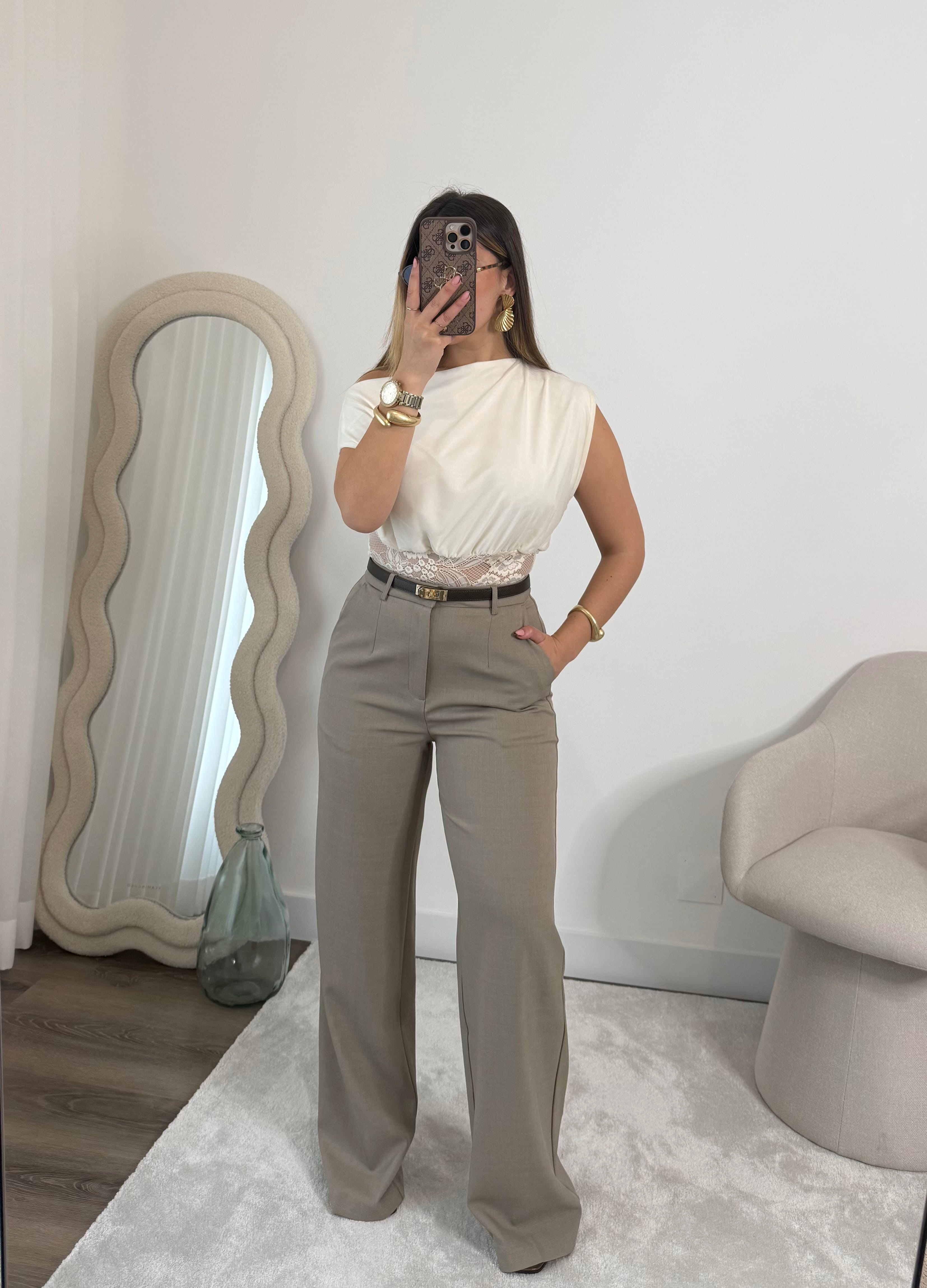 Calça Power Shape Taupe