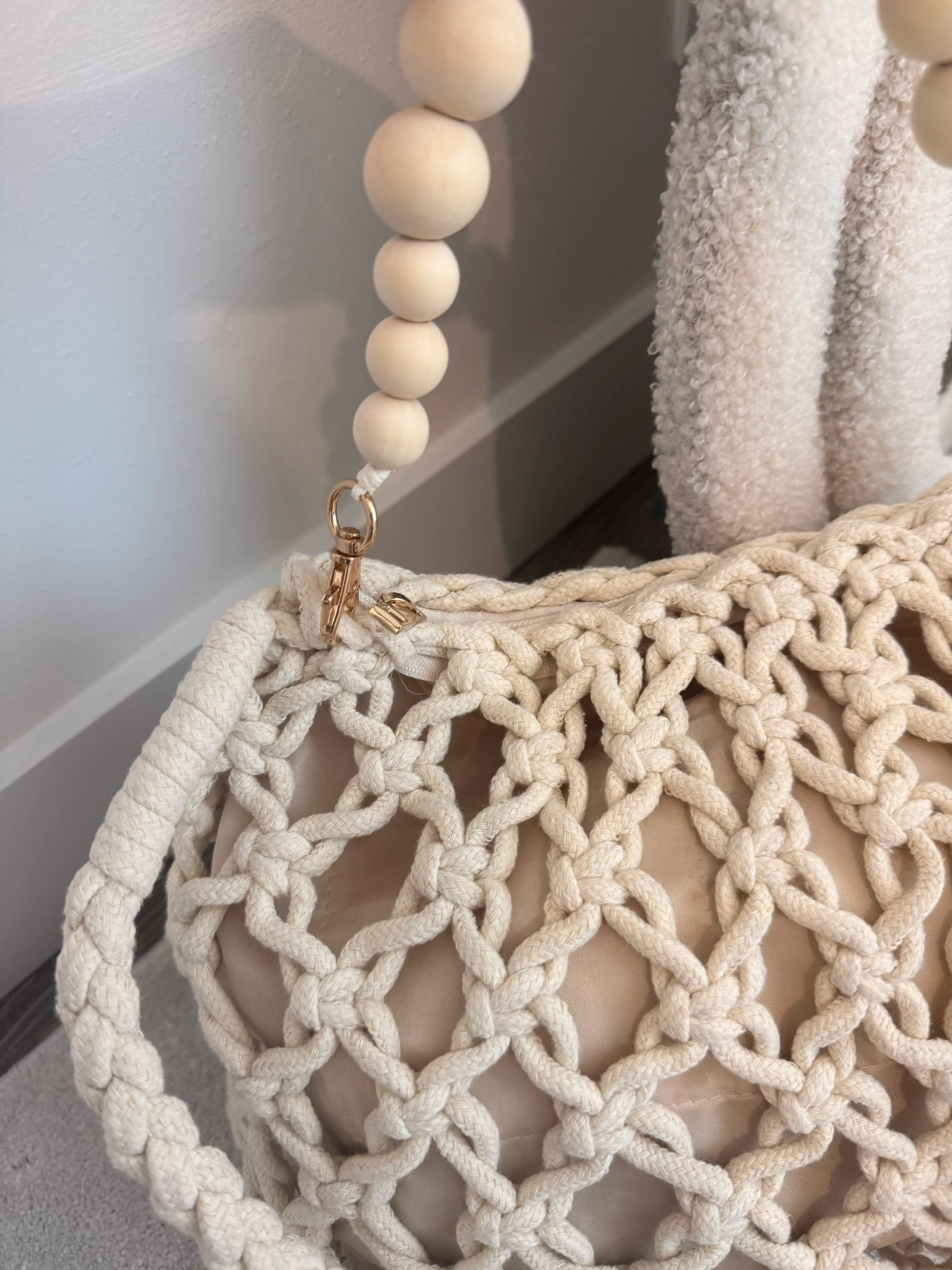 Mala trançada Creme 3