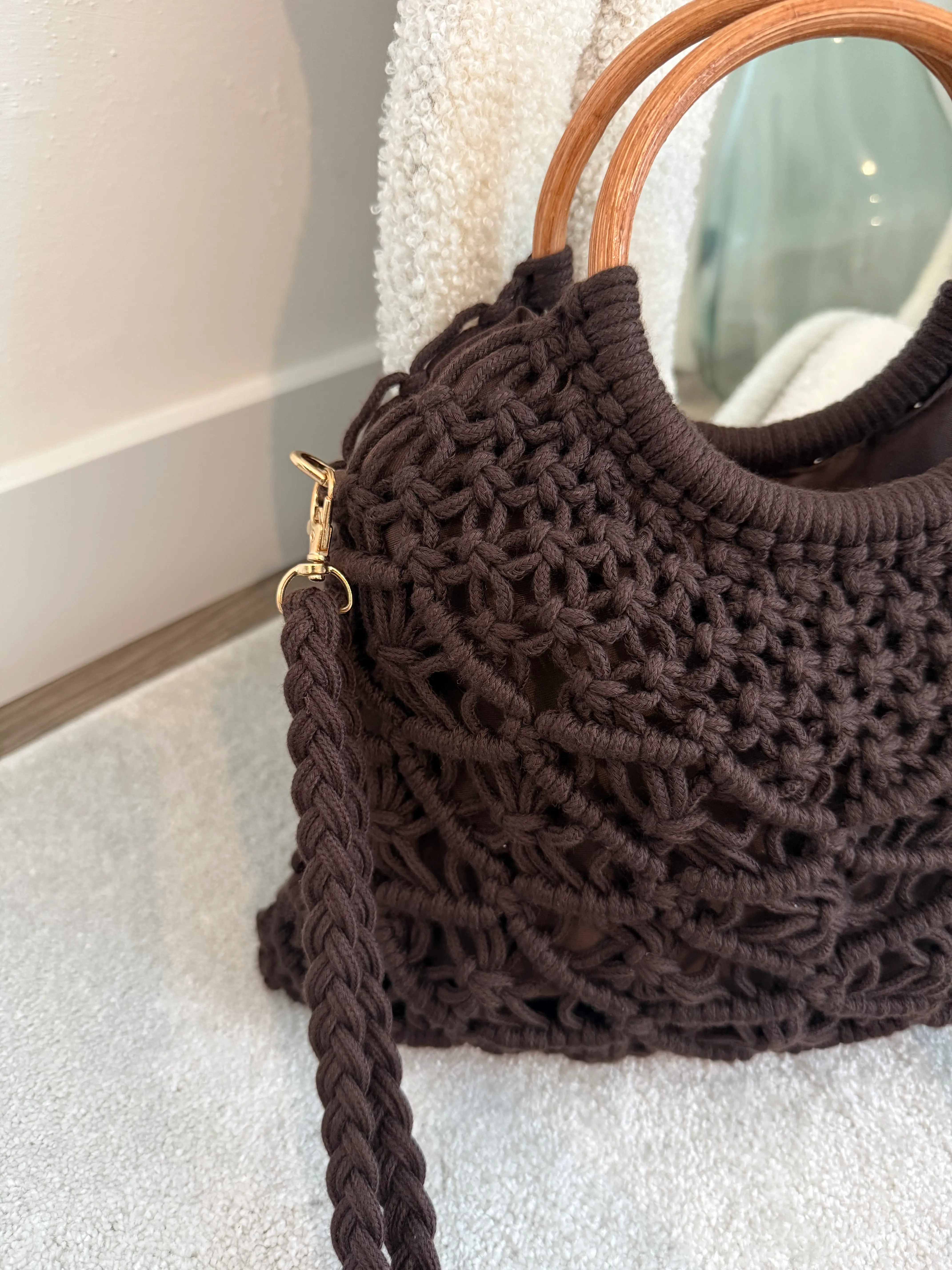 Mala em croché Brown 5