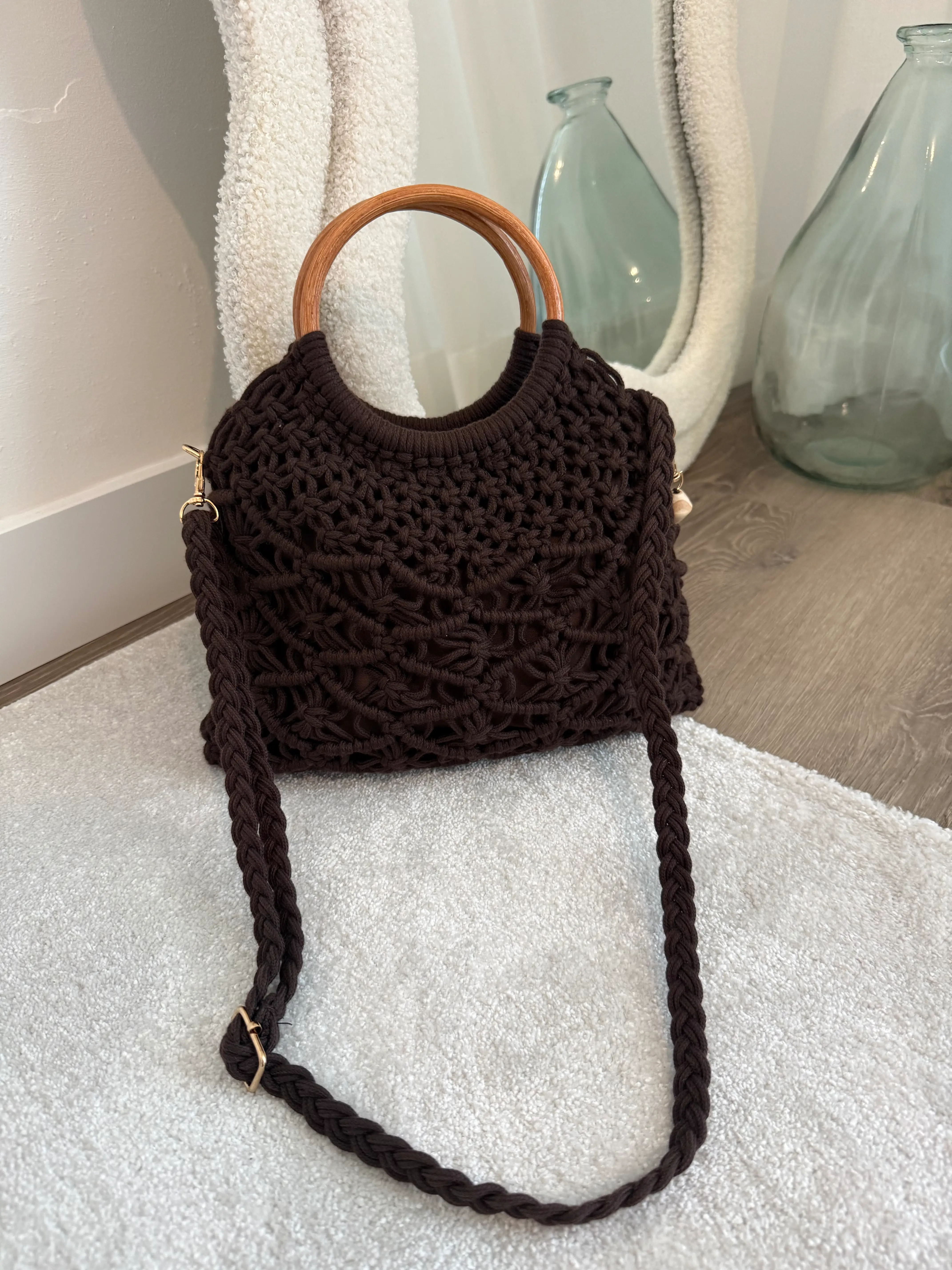 Mala em croché Brown 4