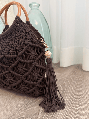 Mala em croché Brown