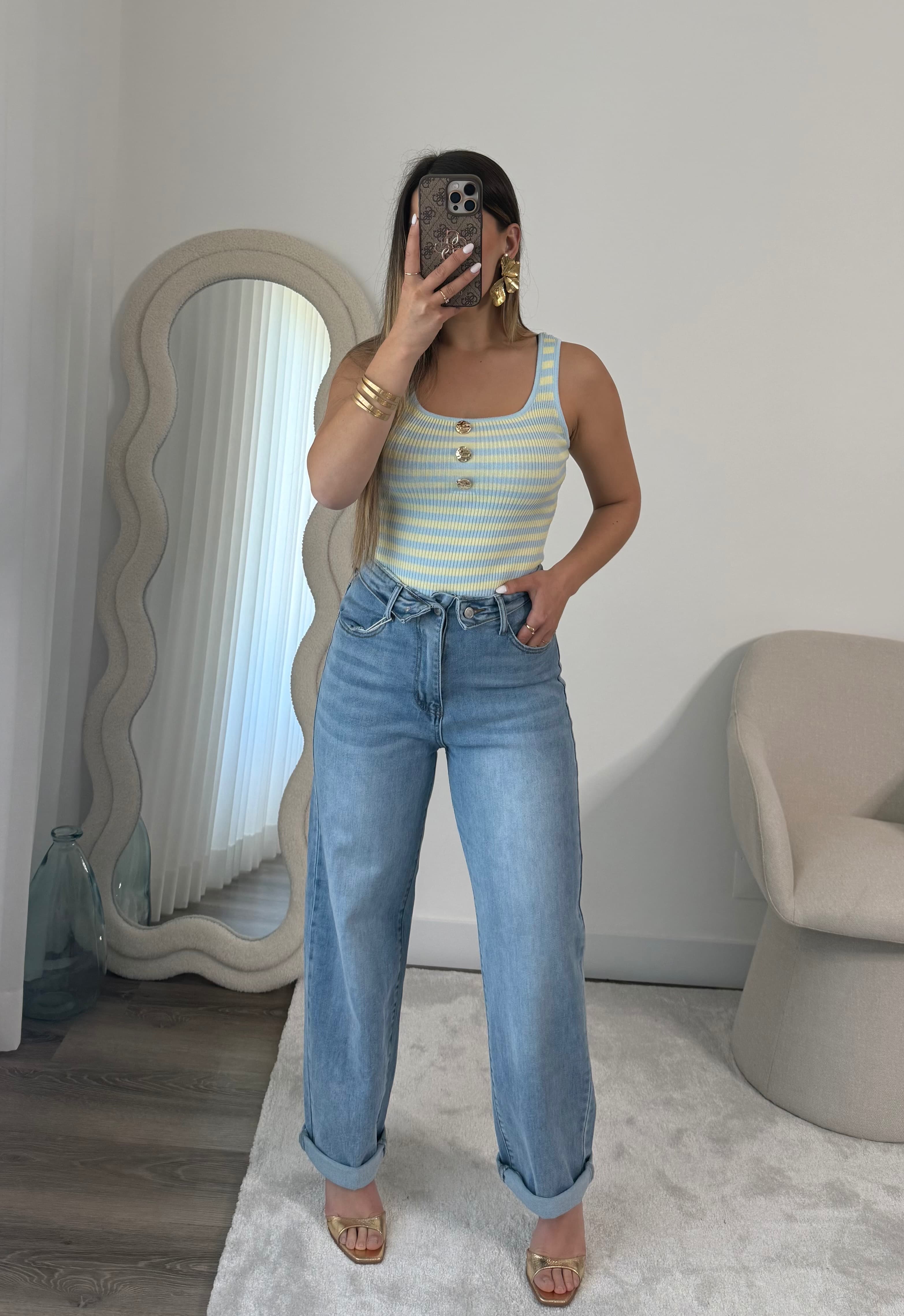 Body Sunny Risca amarelo/azul 4