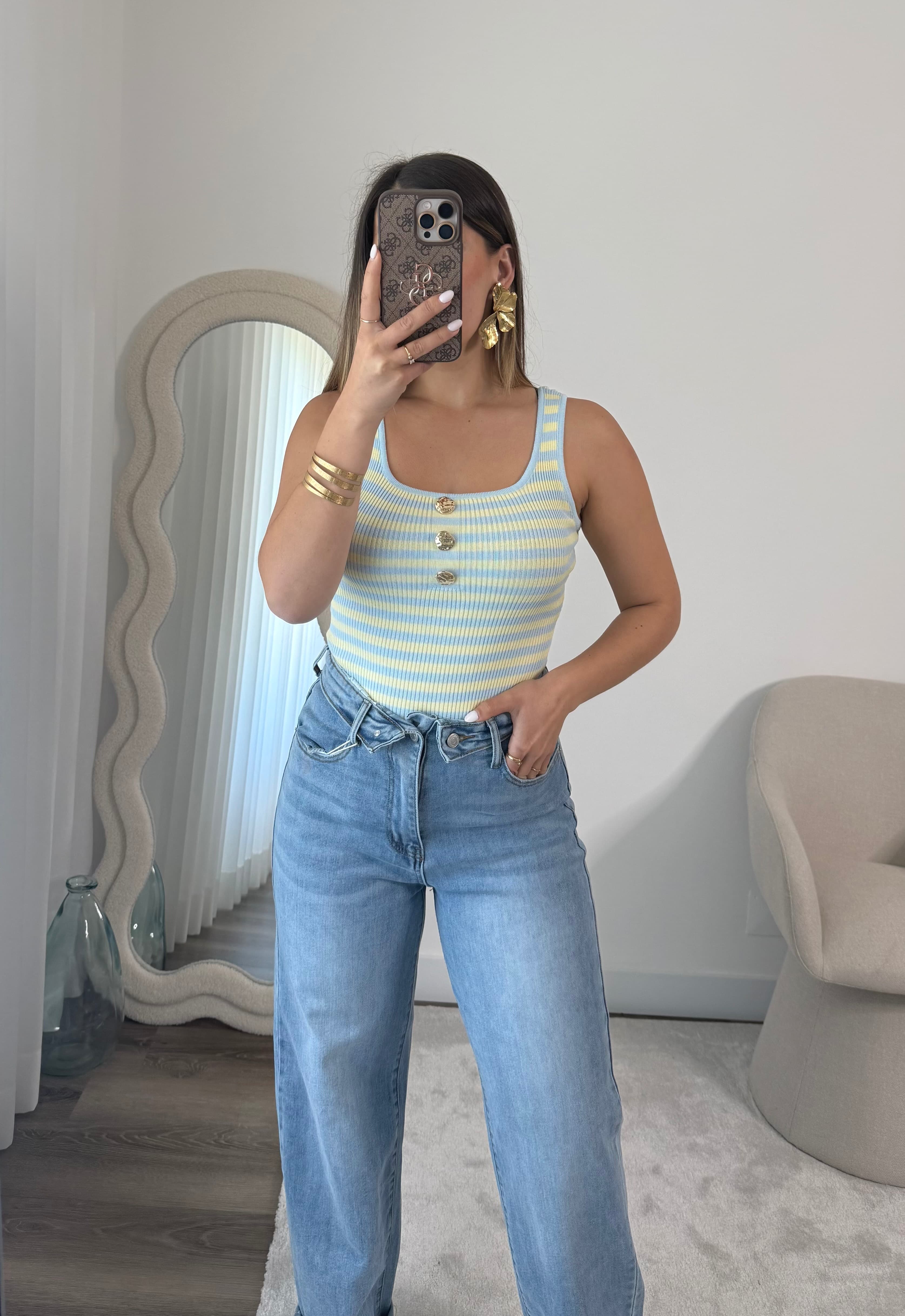 Body Sunny Risca amarelo/azul 3