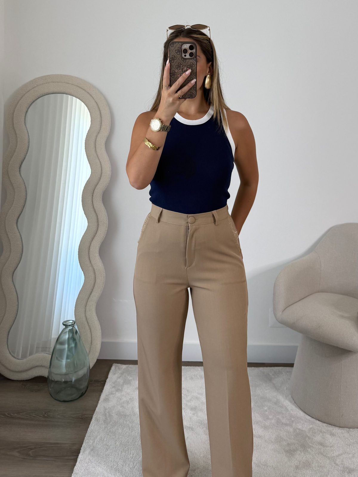 Navy Contrast Tank 1