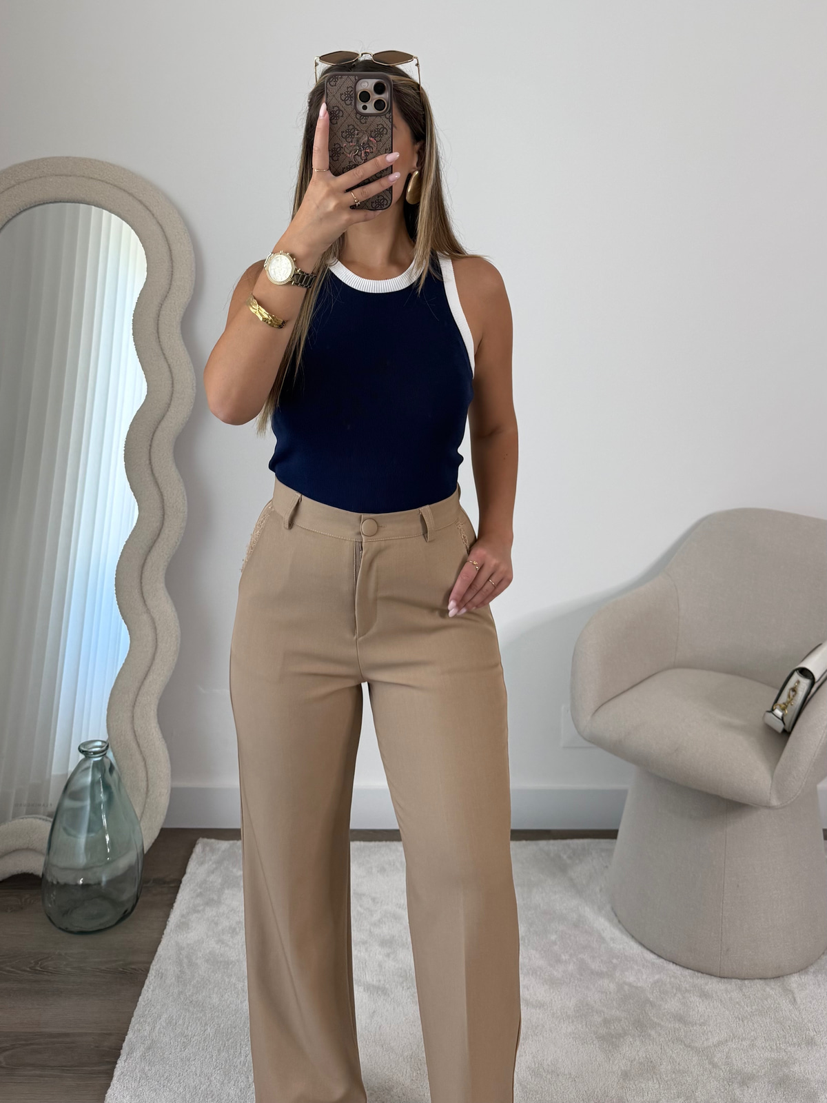 Navy Contrast Tank 2
