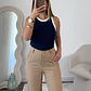 Navy Contrast Tank - Thumbnail 6
