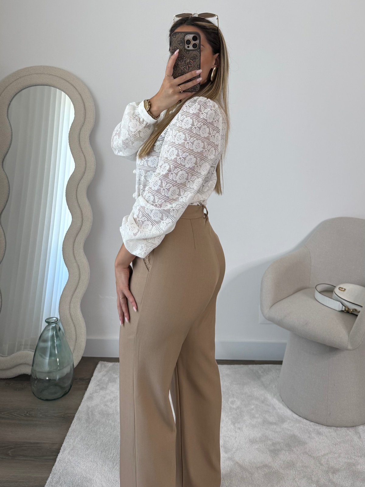 Lace detail trousers 4