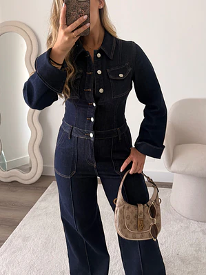 Macacão Denim Chic