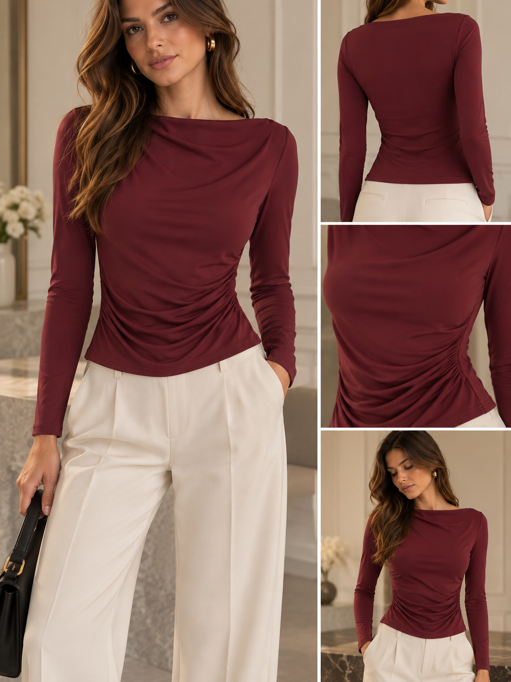 Camisola Luna Bordeaux  3